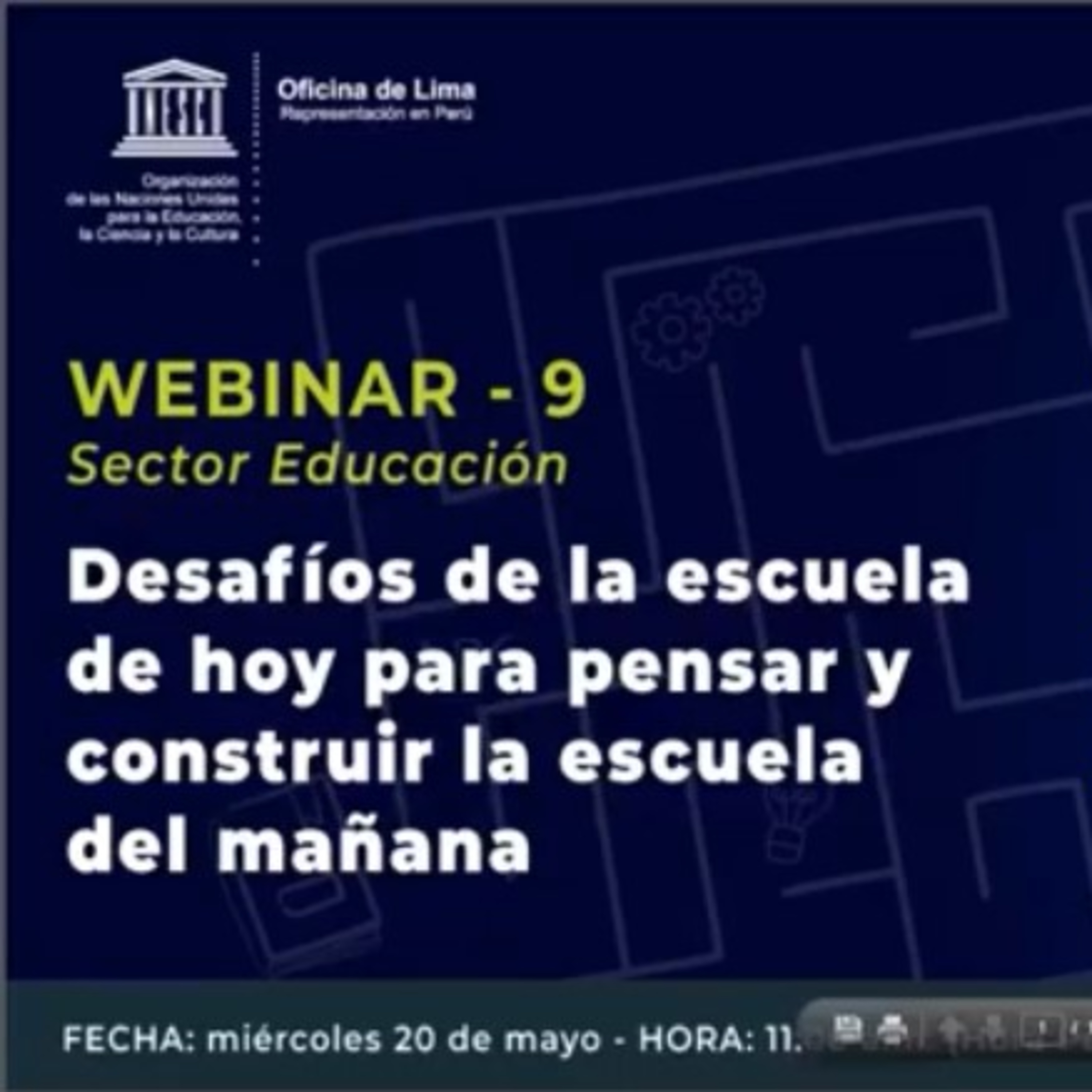 Webinar 9: Desafíos de la escuela de hoy para pensar y construir la escuela del mañana episode artwork