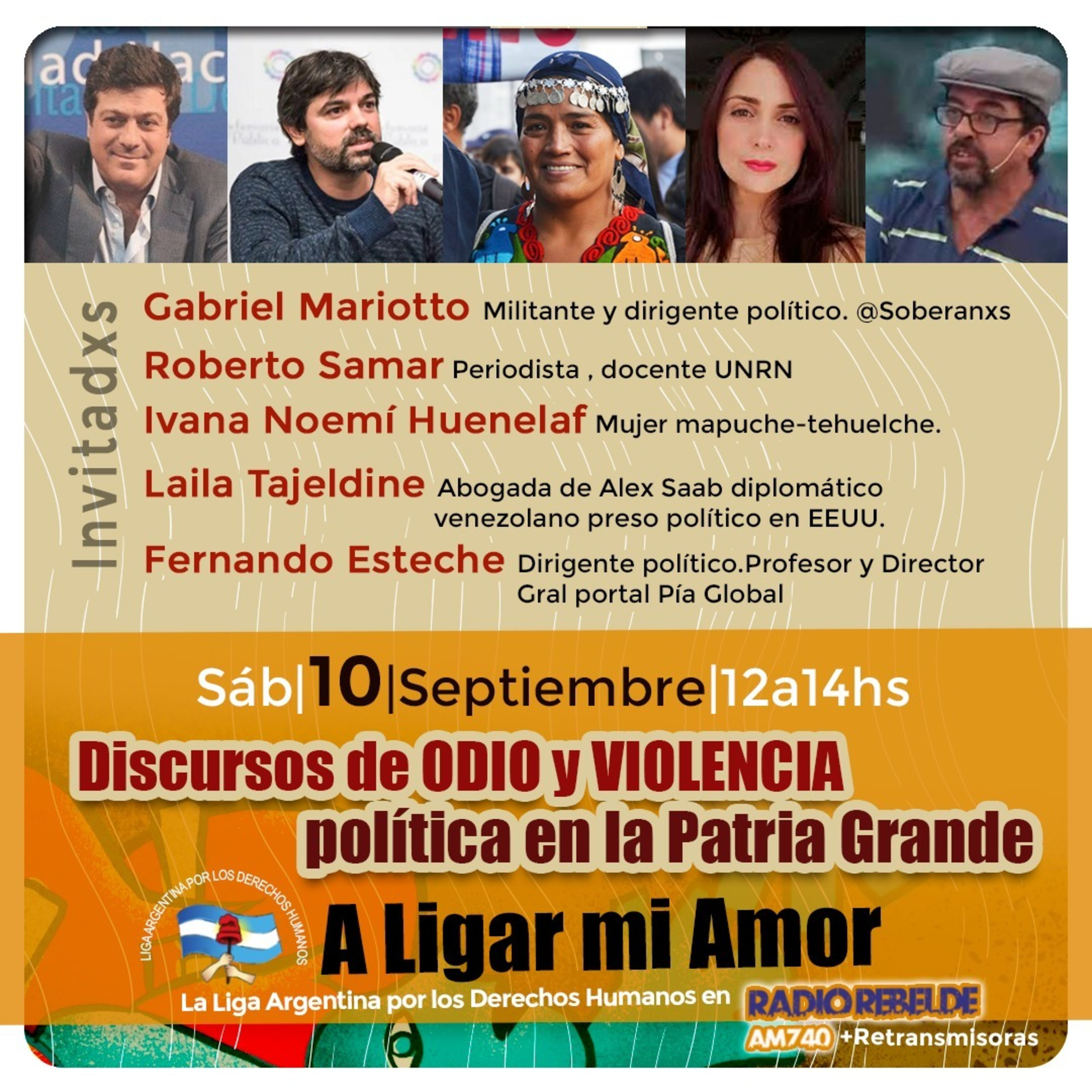 A Ligar mi Amor #98 sábado 10 de septiembre 2022 “Los discursos de ODIO y Violencia política en la Patria Grande . episode artwork