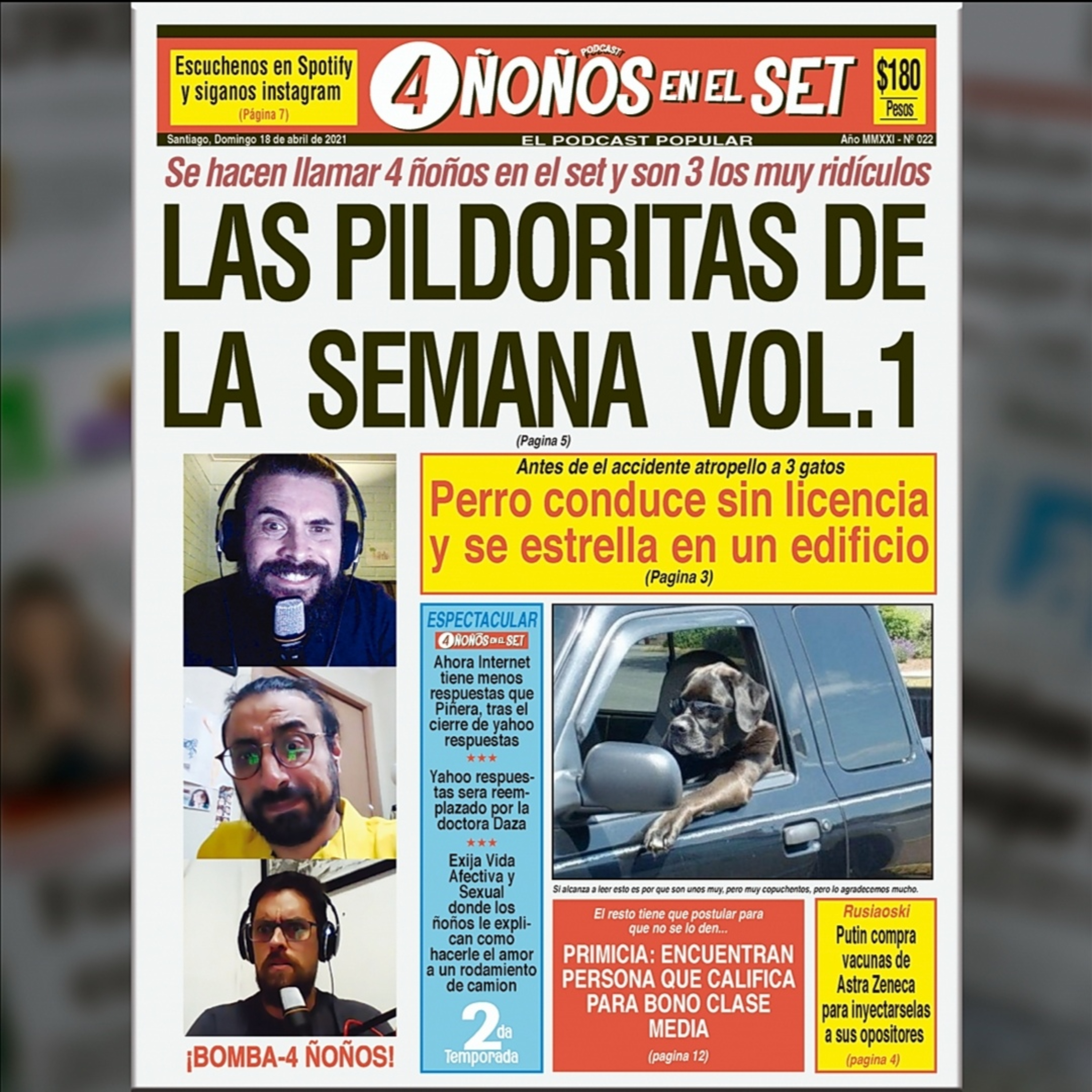 4 Ñoños en el set