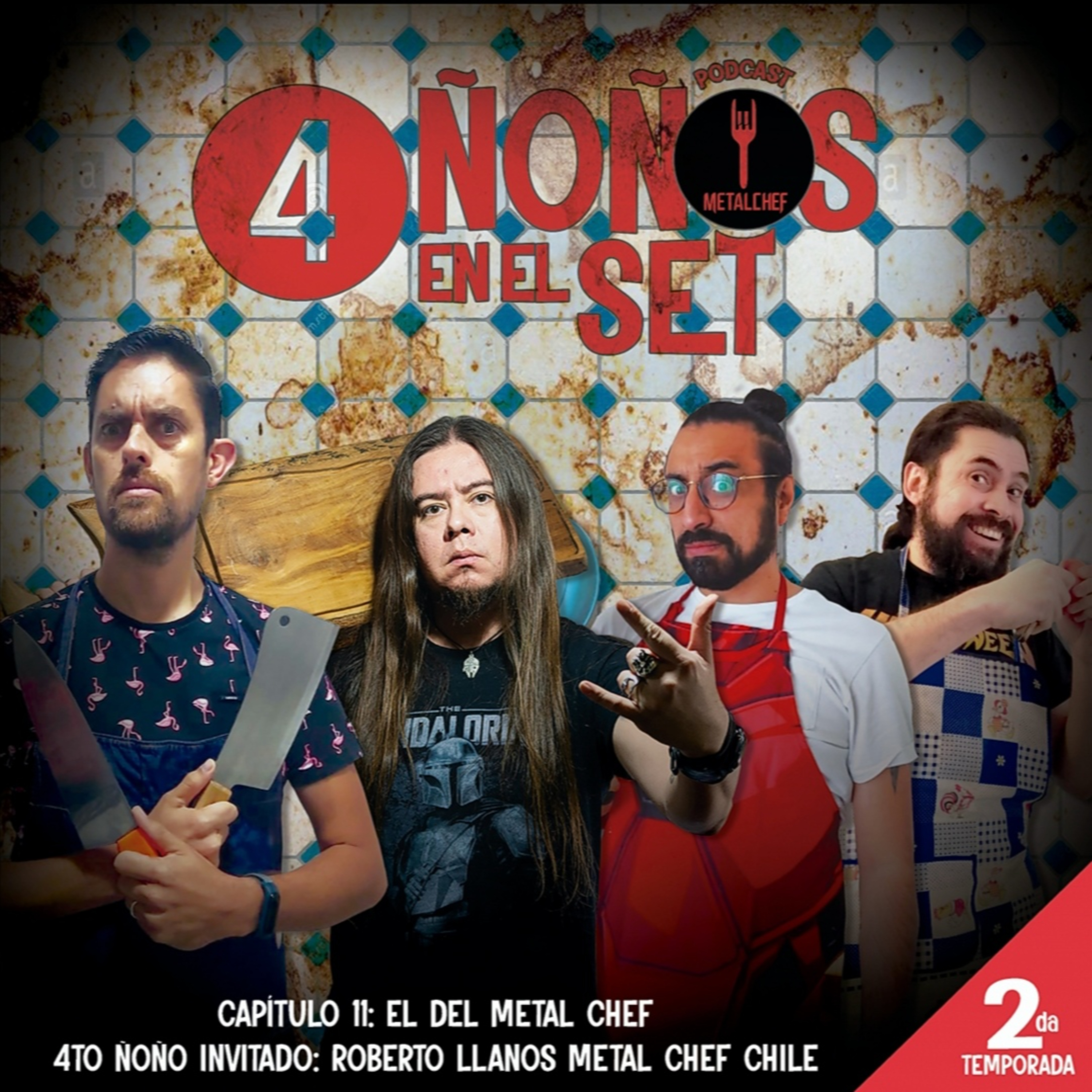 4 Ñoños en el set