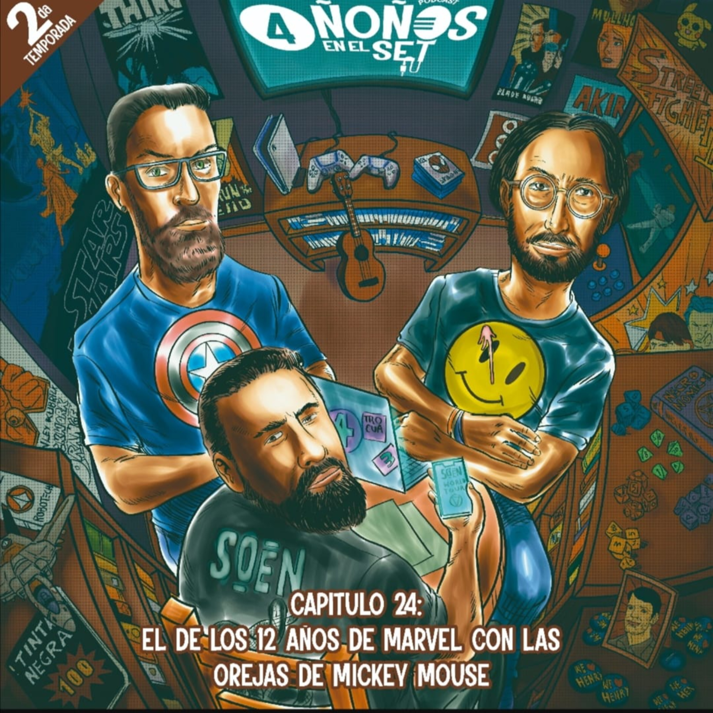4 Ñoños en el set