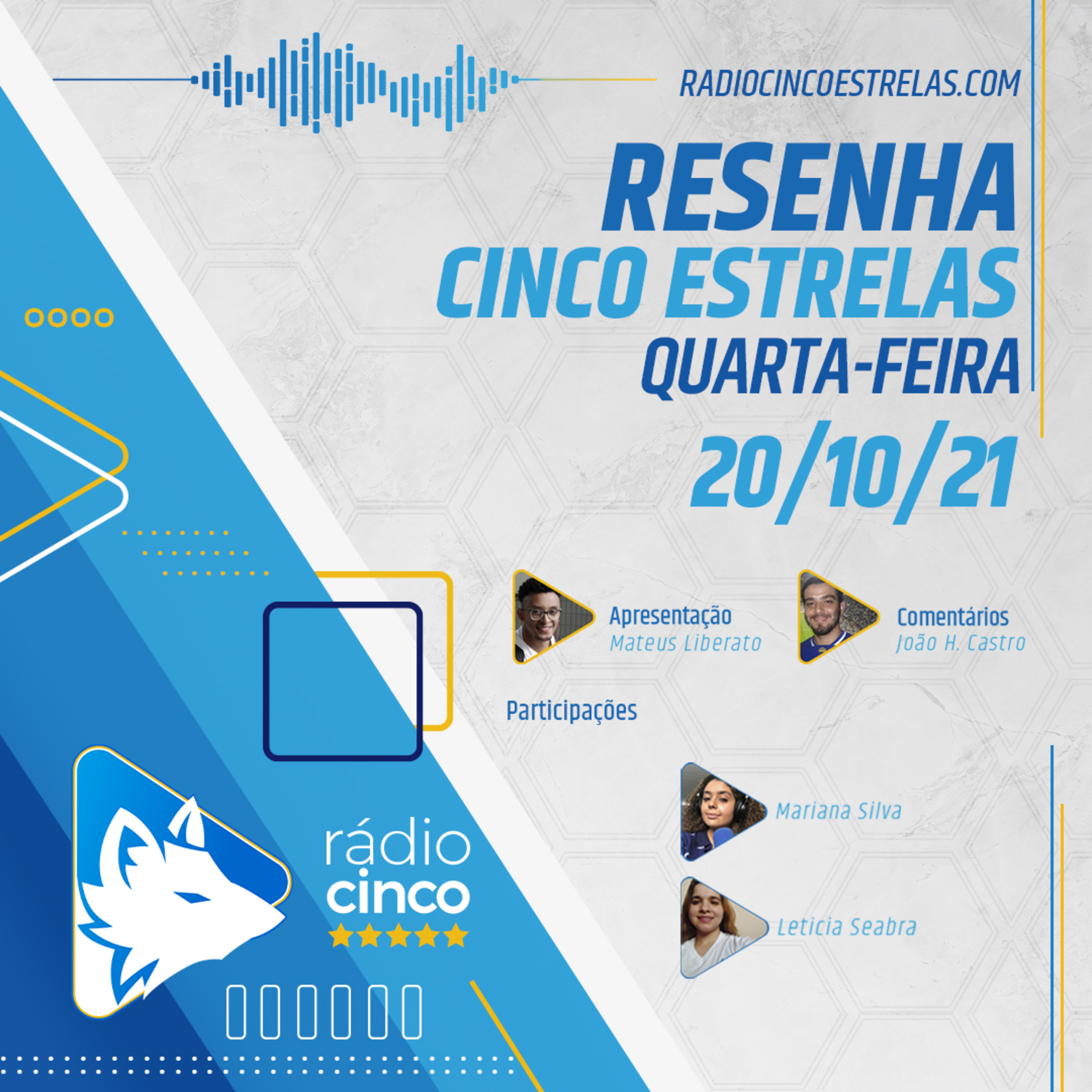 Resenha Cinco Estrelas - 20-10-21 - Cruzeiro