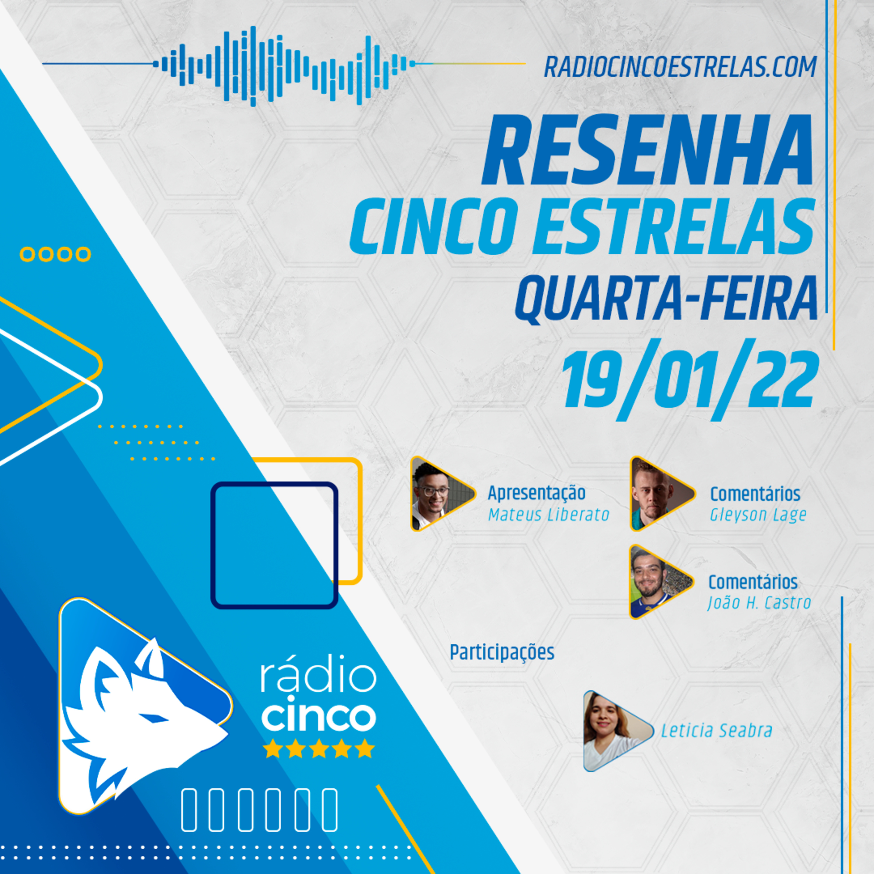 Resenha Cinco Estrelas - 19-01-22 - Cruzeiro episode artwork