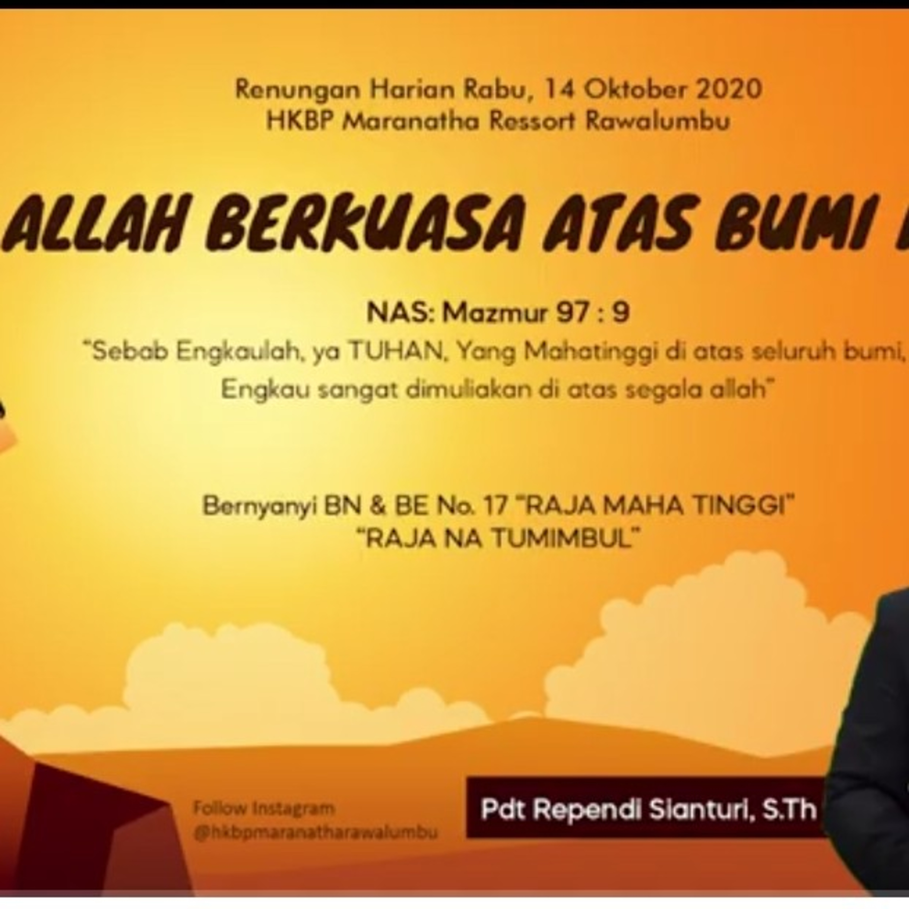 Renungan Harian Rabu, 14 Oktober 2020 "ALLAH BERKUASA ATAS BUMI INI" episode artwork