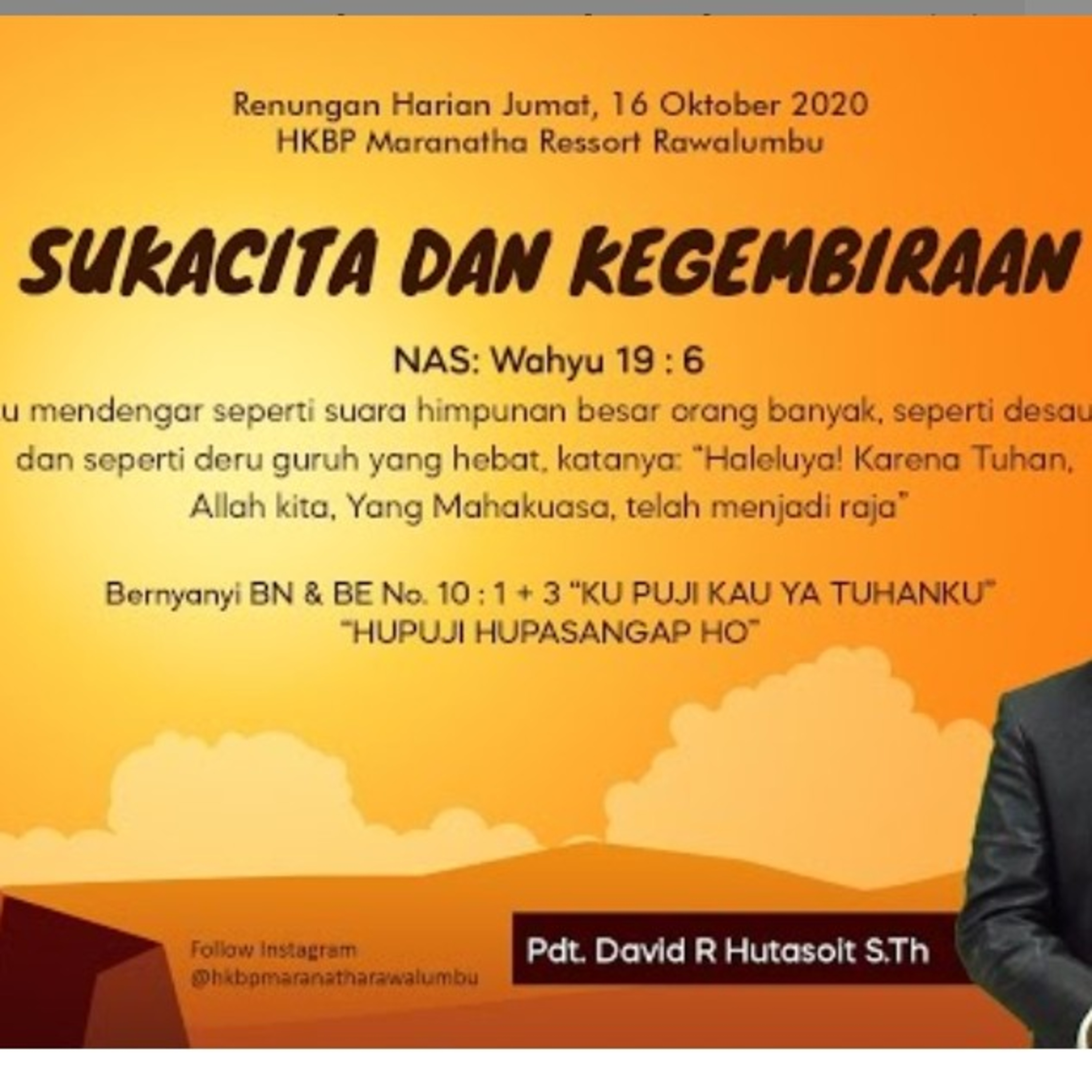Renungan Harian Jum'at, 16 Oktober 2020 "SUKACITA DAN KEGEMBIRAAN" episode artwork