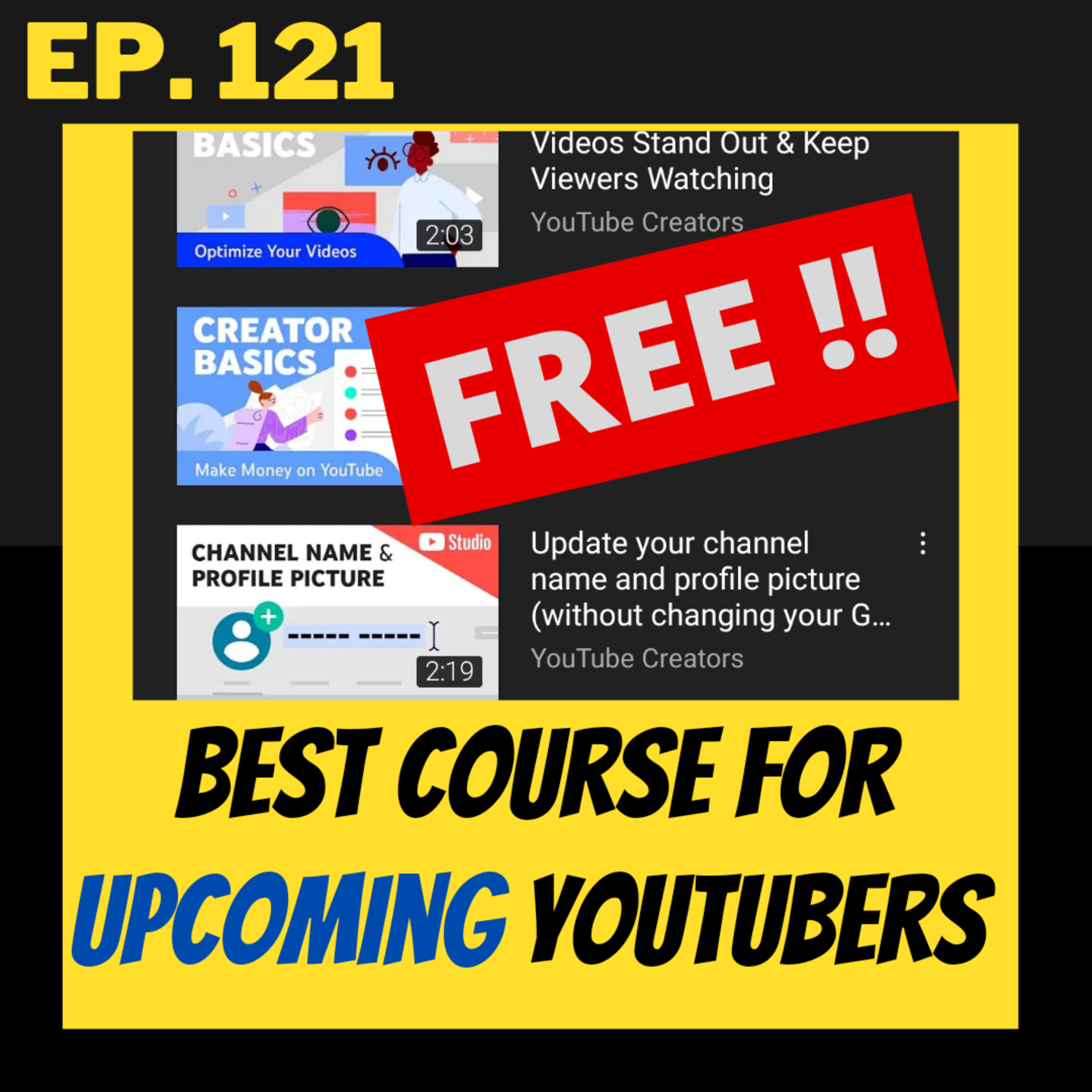 (Ep.121) How to Become A Youtuber? FREE YT COURSE ( From GUJJU TALKS - YOUR BEST GUJARATI PODCAST )  episode artwork