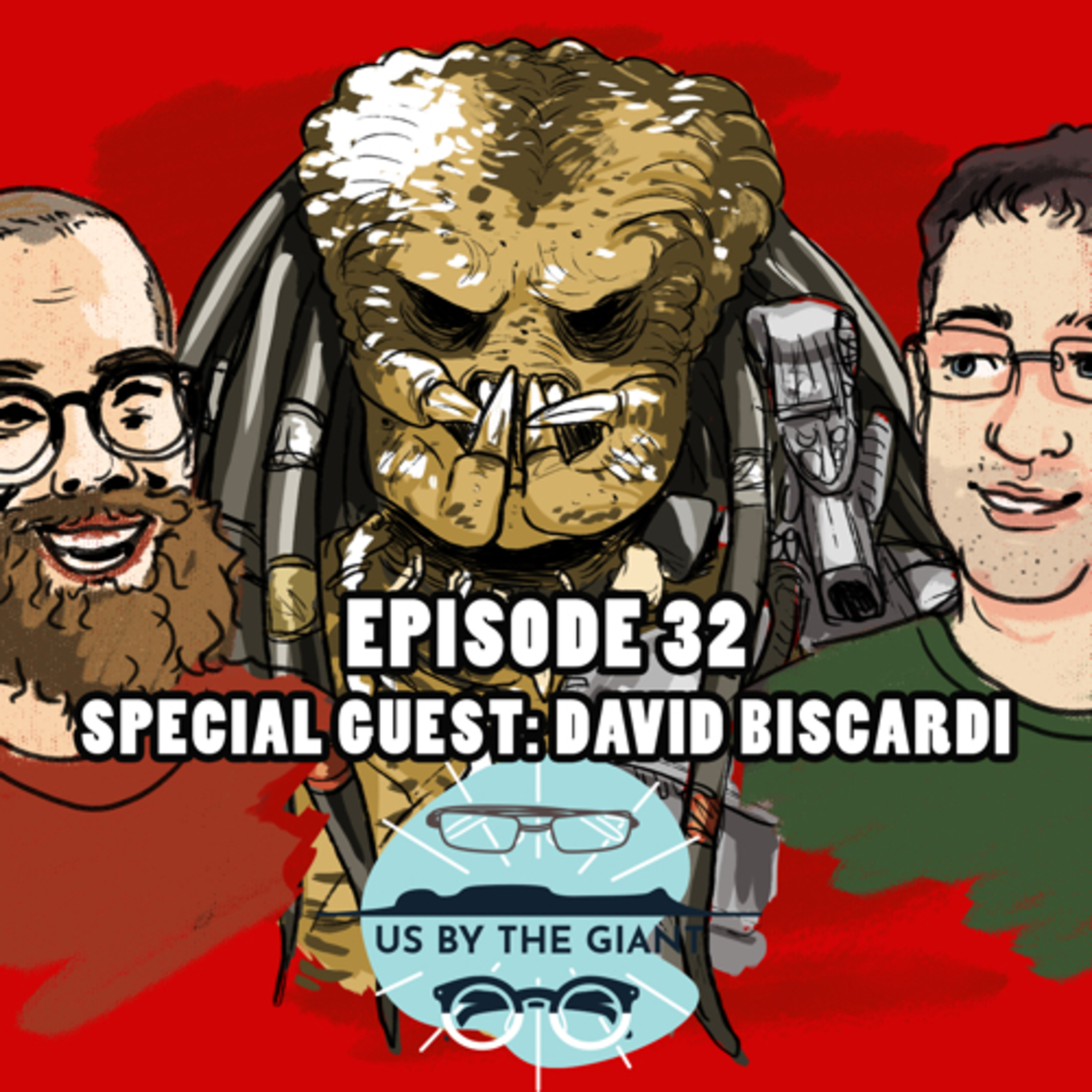 32, Guest David Biscardi PREDATOR, Cat people, inner pig dog, resin vs filament 3d printing, treat? episode artwork