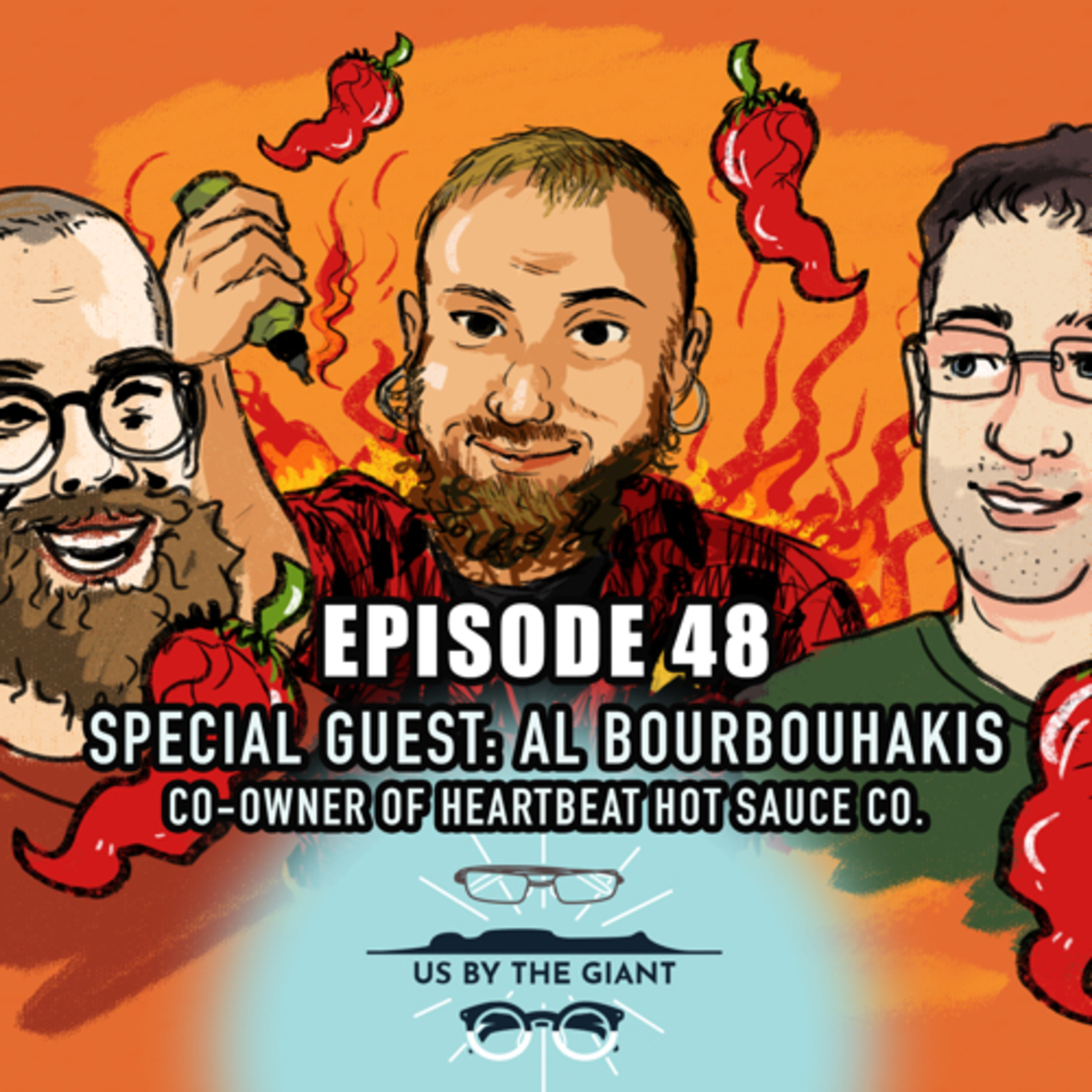 48, Al Bourbouhakis, Heartbeat Hot Sauce Co., Voyager 1 and Earth, the hunter burger  episode artwork