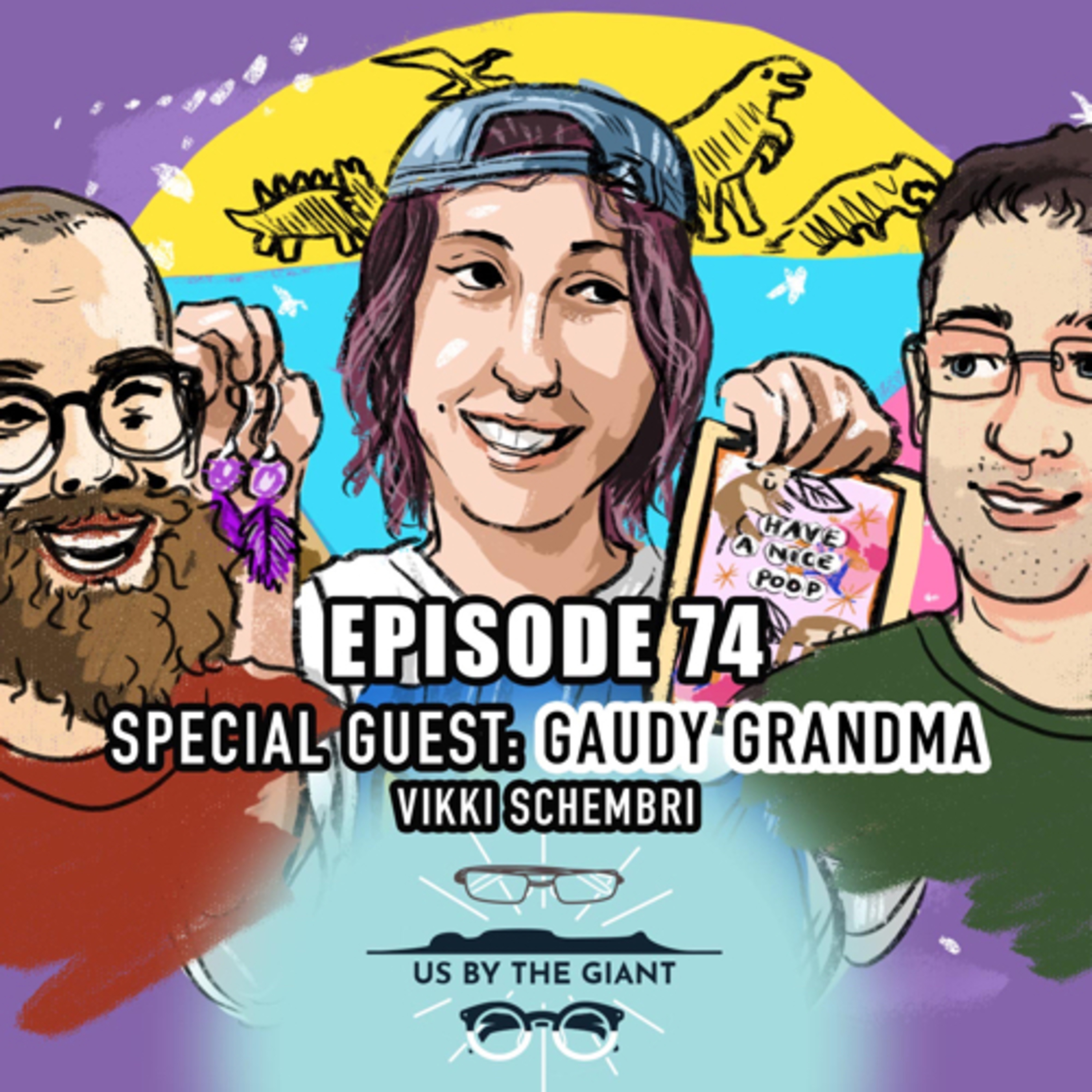 74, Gaudy Grandma, Vikki Schembri, home decor, fibre artist!! episode artwork