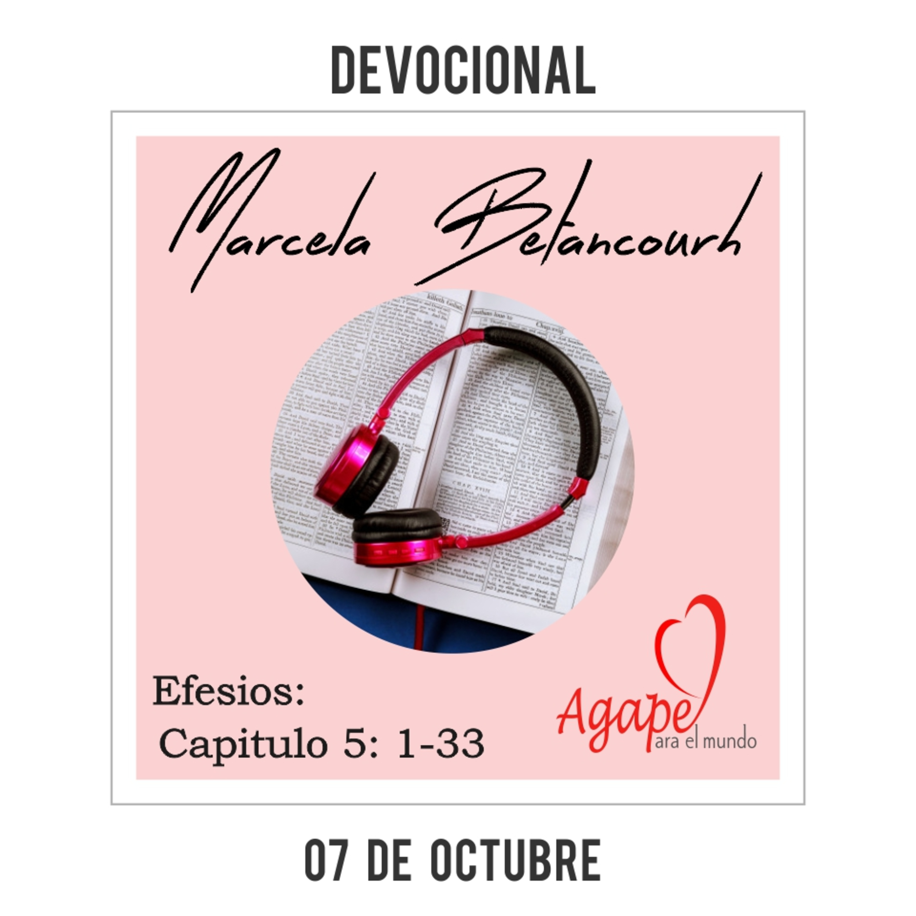 Portada de Ágape para El Mundo