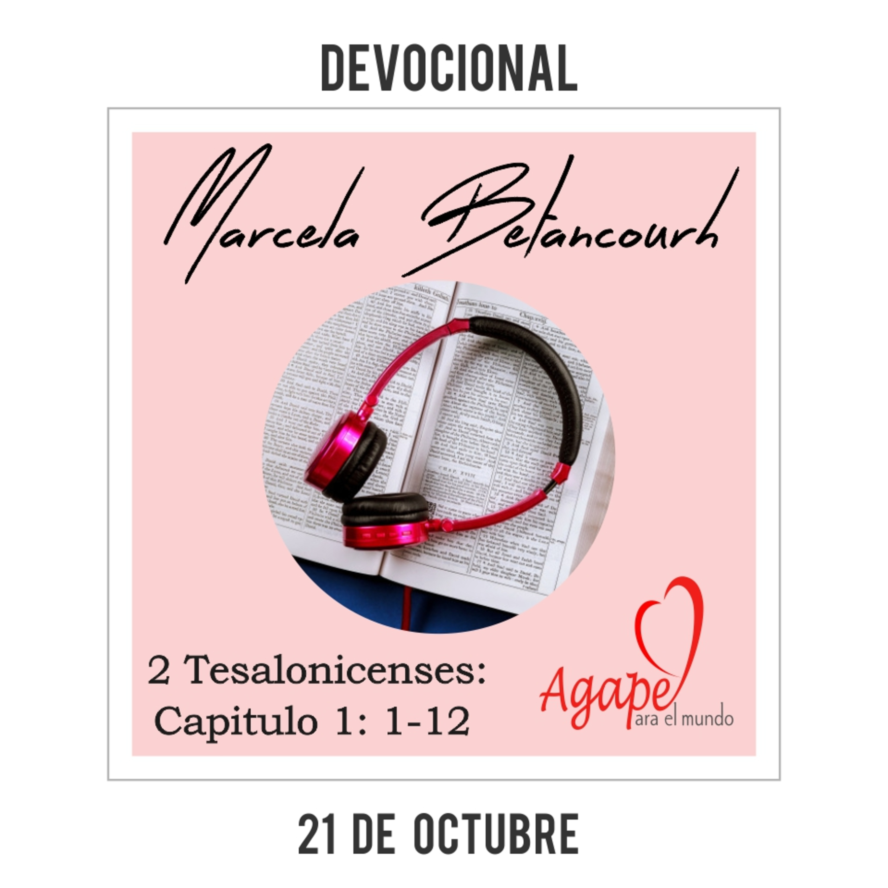 Portada de Ágape para El Mundo