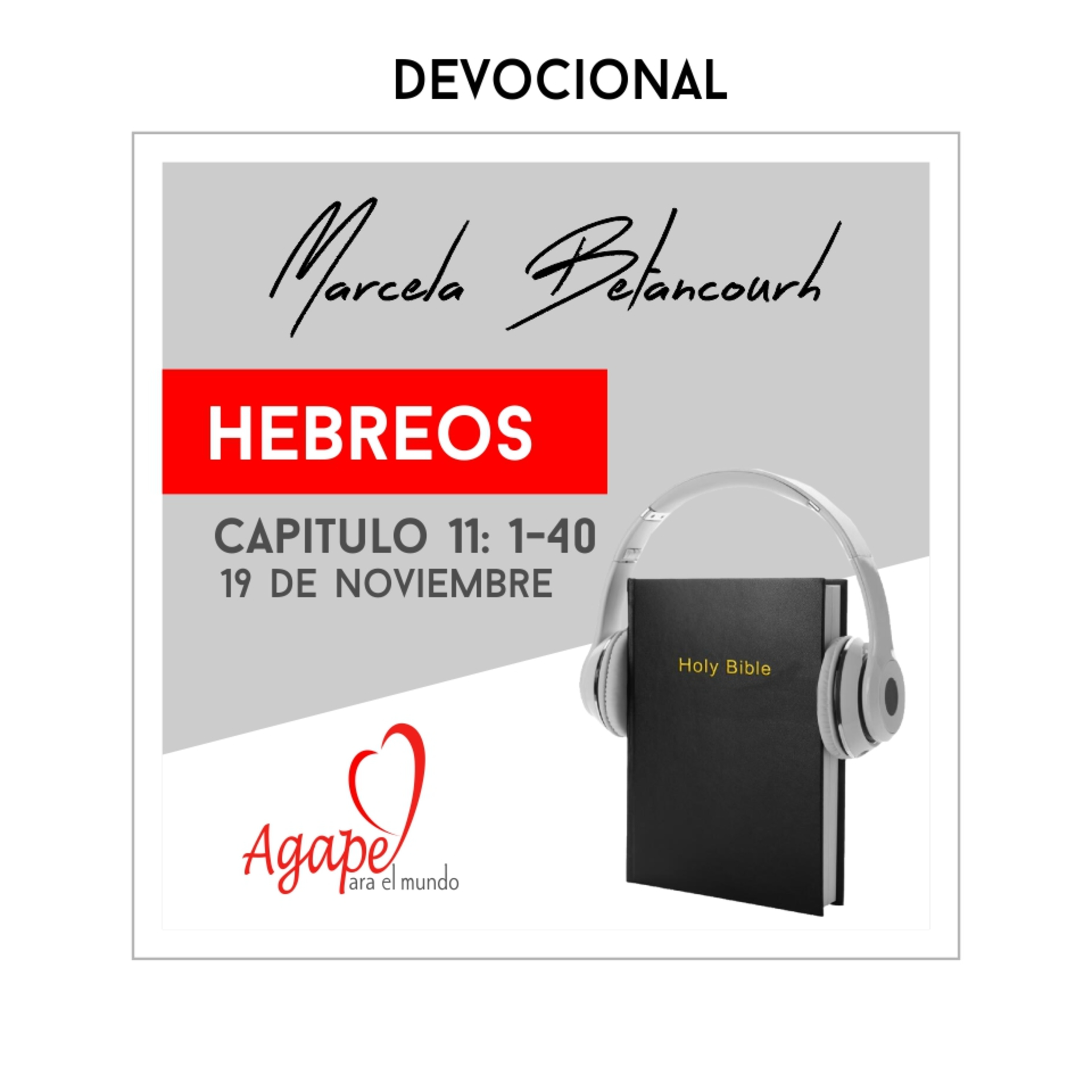 Portada de Ágape para El Mundo