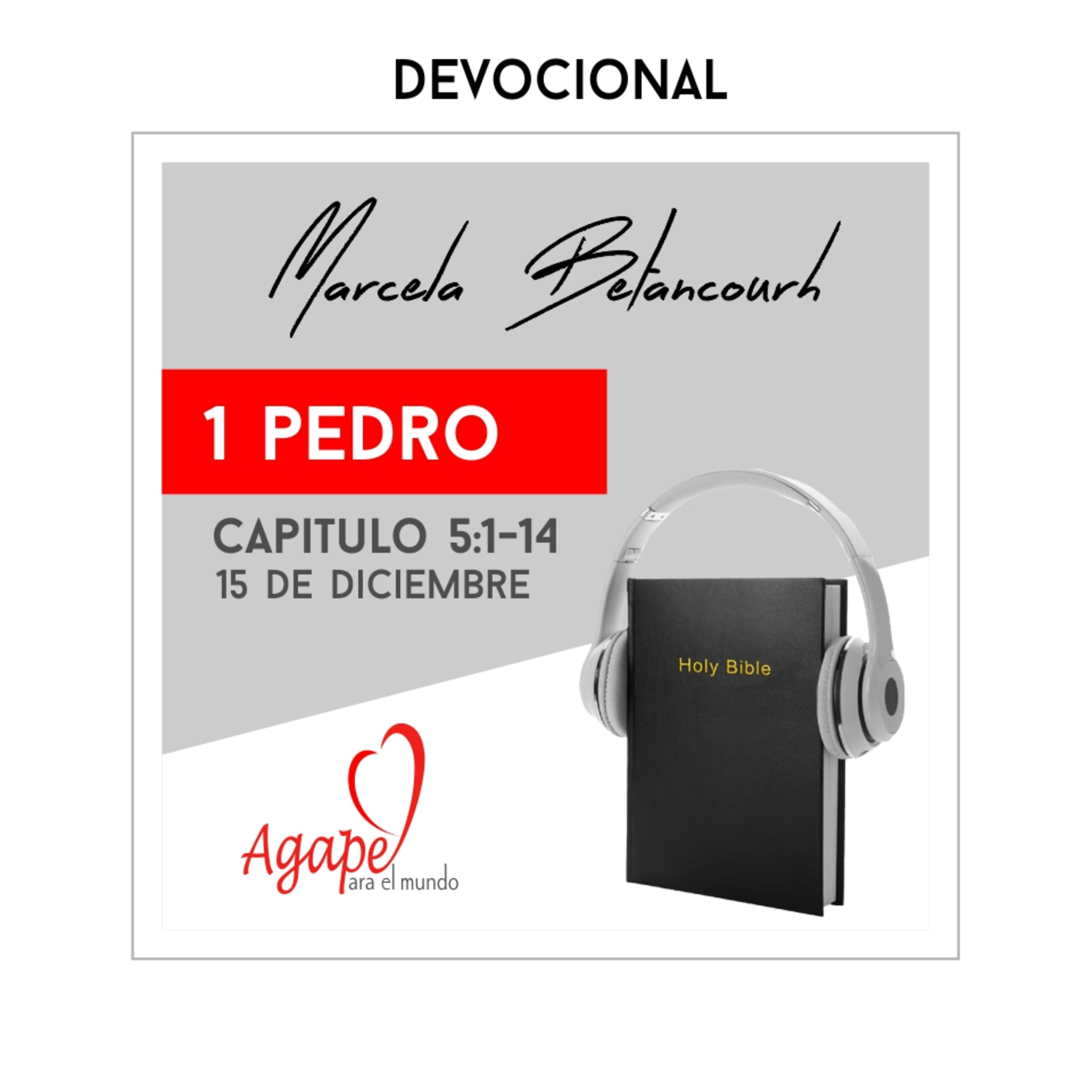 Portada de Ágape para El Mundo