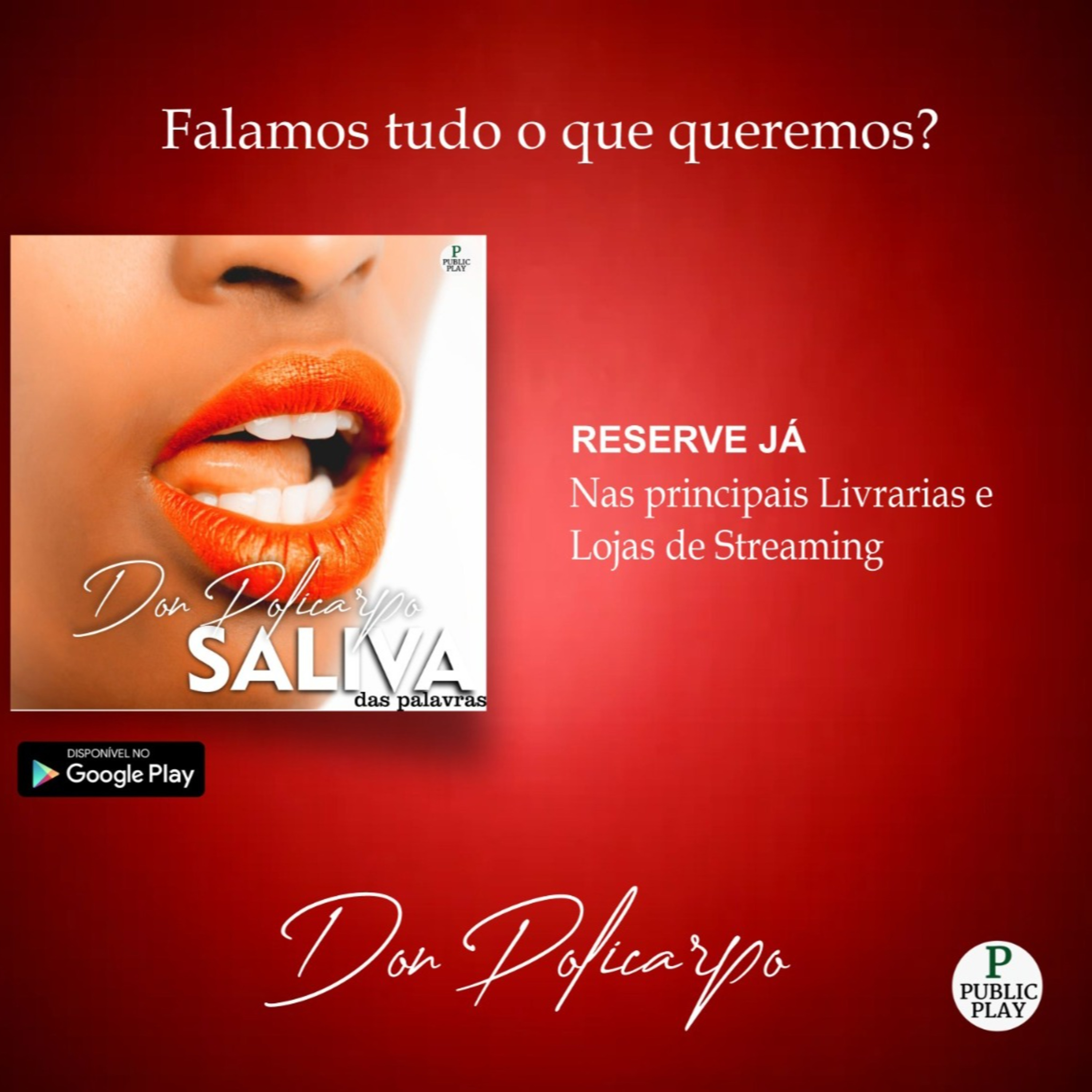 Lançamento do audiobook SALIVA DAS PALAVRAS episode artwork