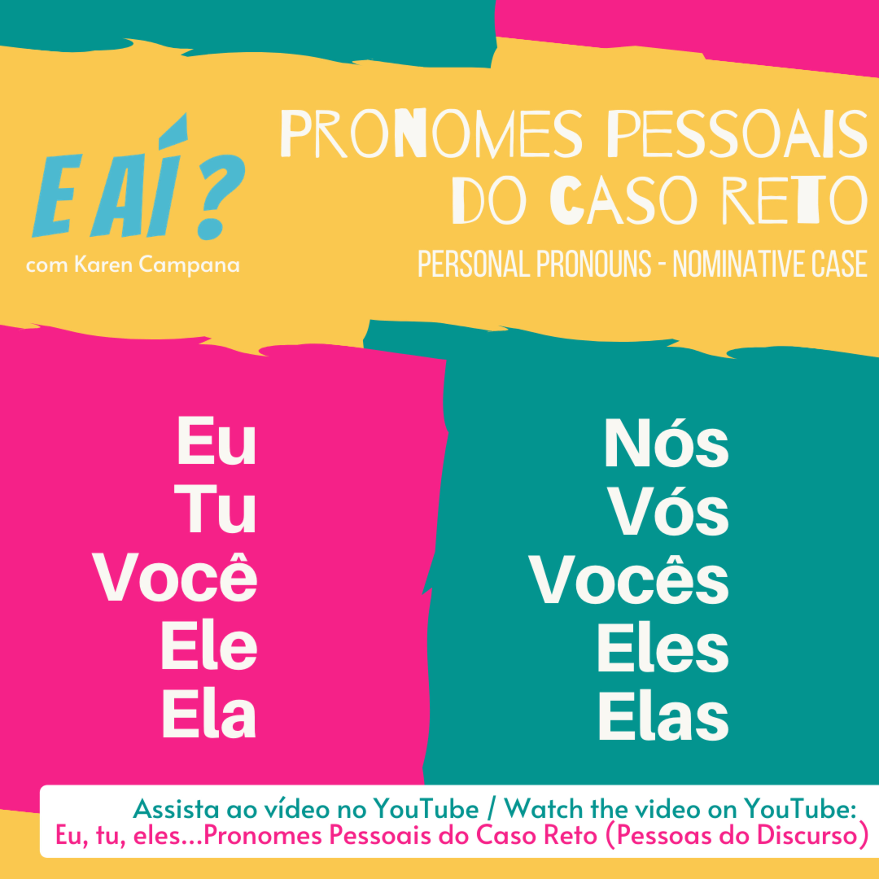 #005 Aulão: Eu, tu, eles... - Pronomes Pessoais do Caso Reto (Pessoas do Discurso)