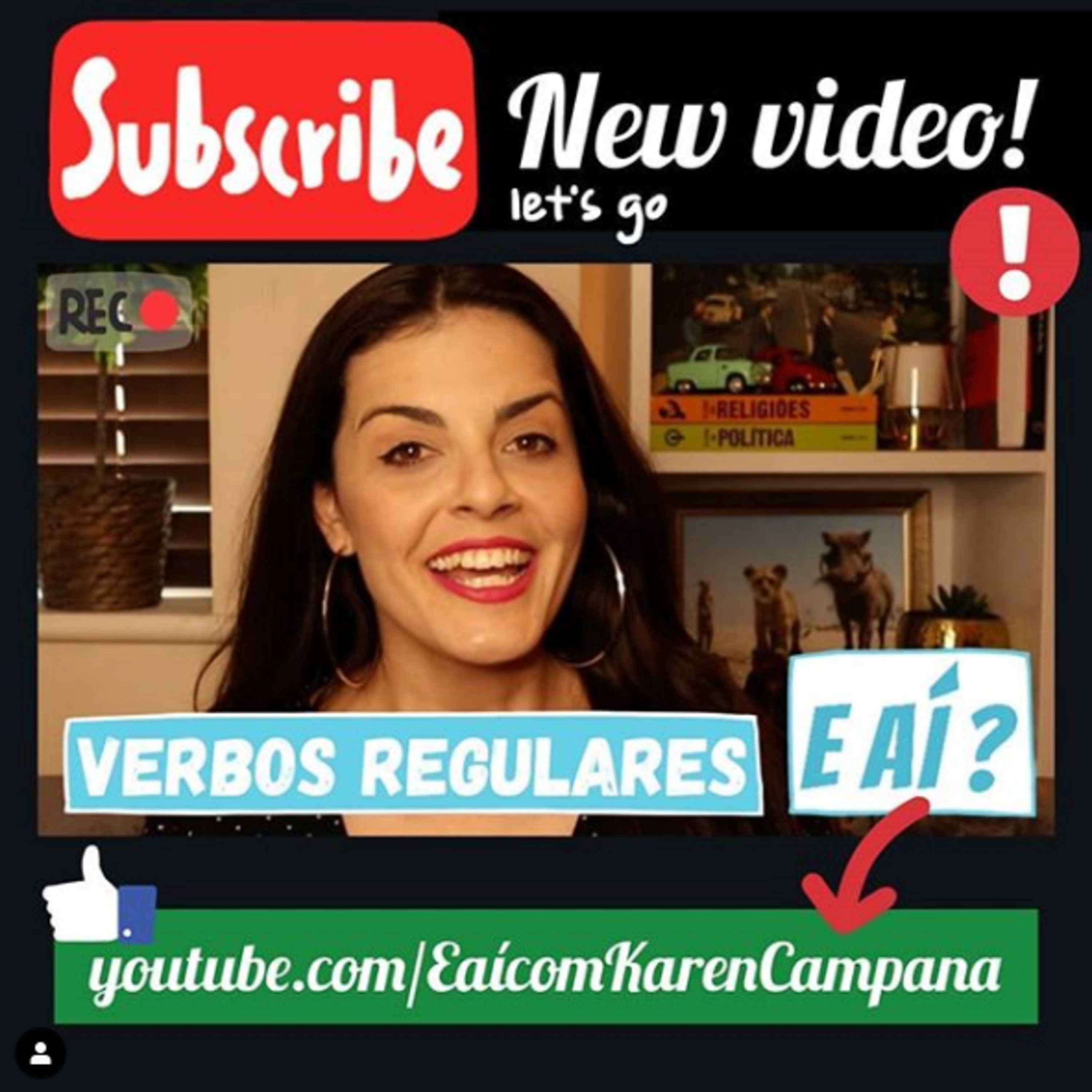 #008 Aulão: Verbos regulares (1ª, 2ª e 3ª conjugação) - AR, ER, IR - E aí? com Karen Campana