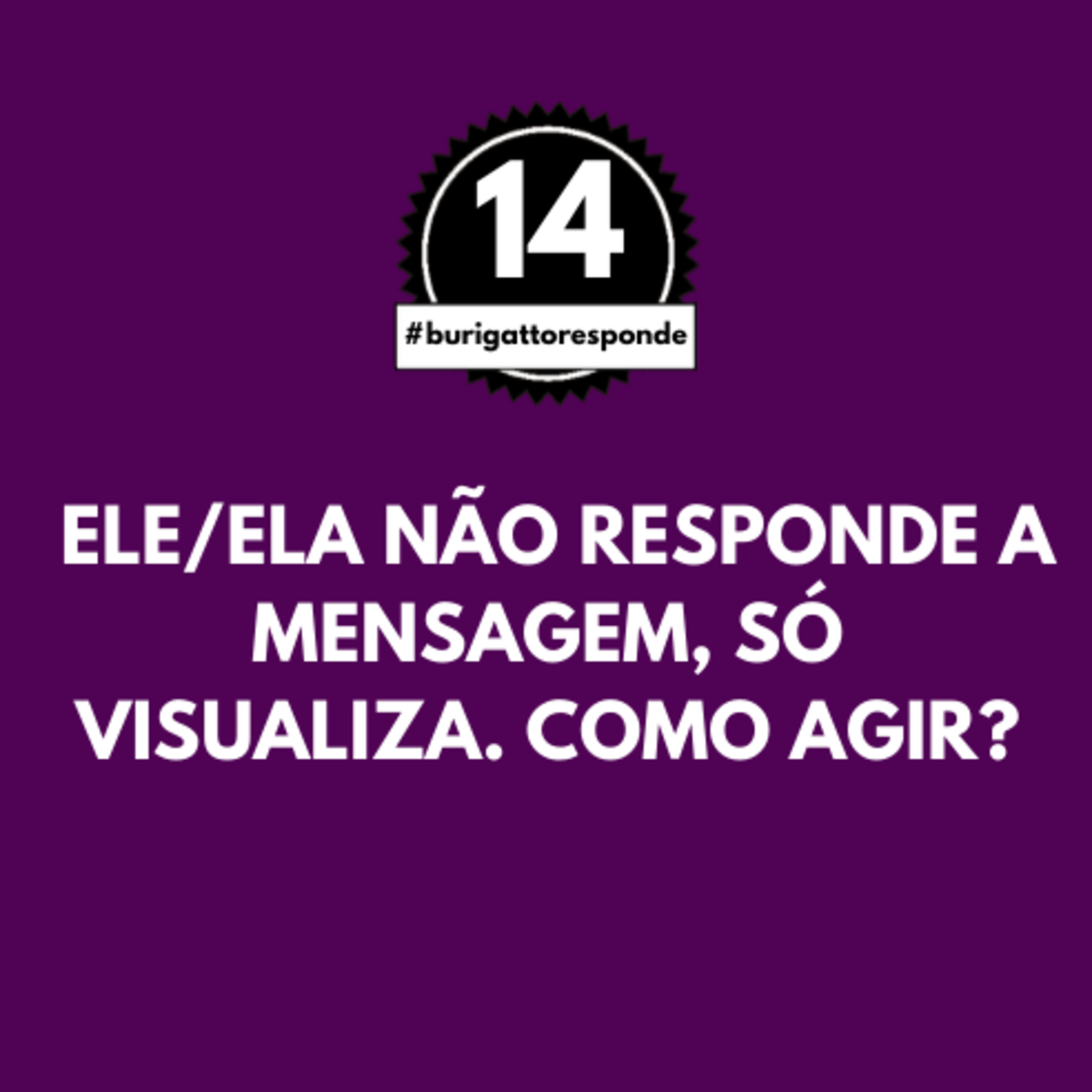 Ele/Ela Não Responde a Mensagem, Só Visualiza. Como Agir? | #burigattoresponde 14 episode artwork