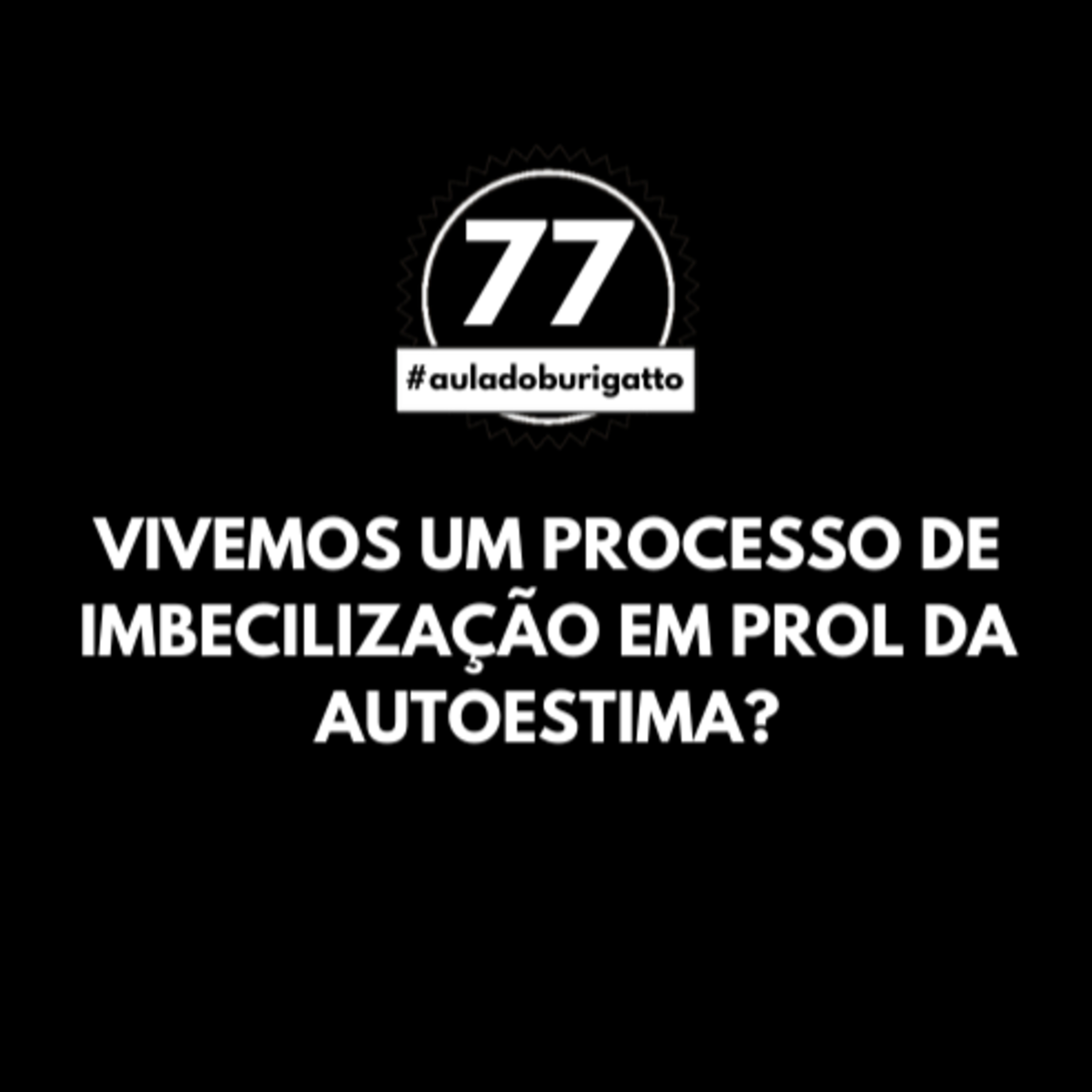 Vivemos um Processo de Imbecilização em Prol da Autoestima? | #auladoburigatto 77 episode artwork