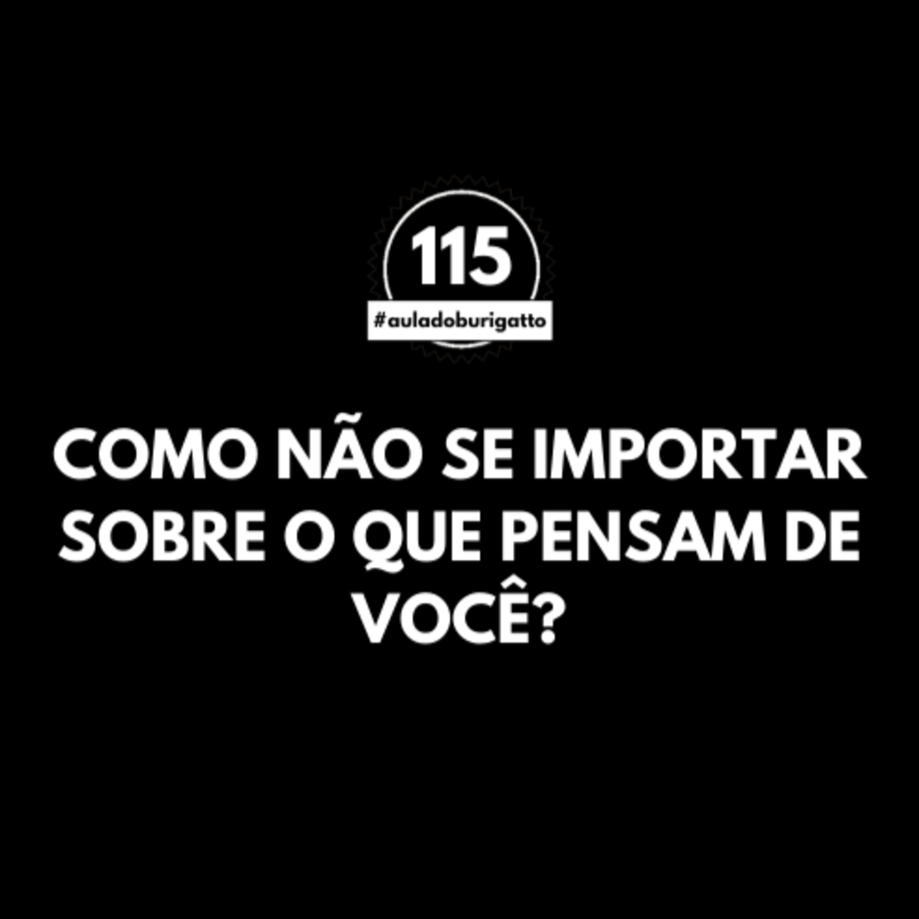 Como NÃO se Importar Sobre o que Pensam de Você? | #auladoburigatto 115 episode artwork