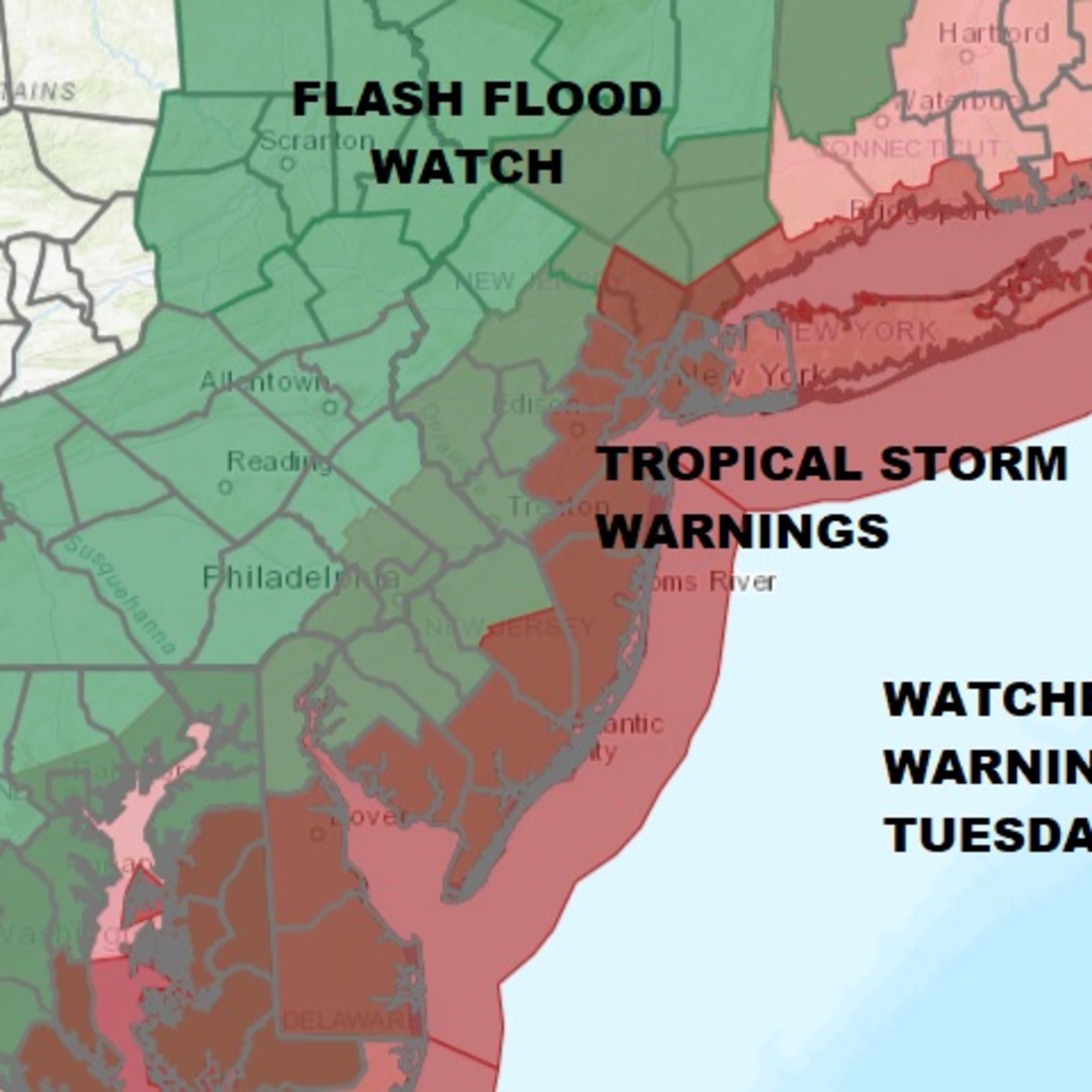 Weather in 10 Tropical Storm Isaias Moving Up The East Coast, Tropical Storm Warnings Posted,What to Expect