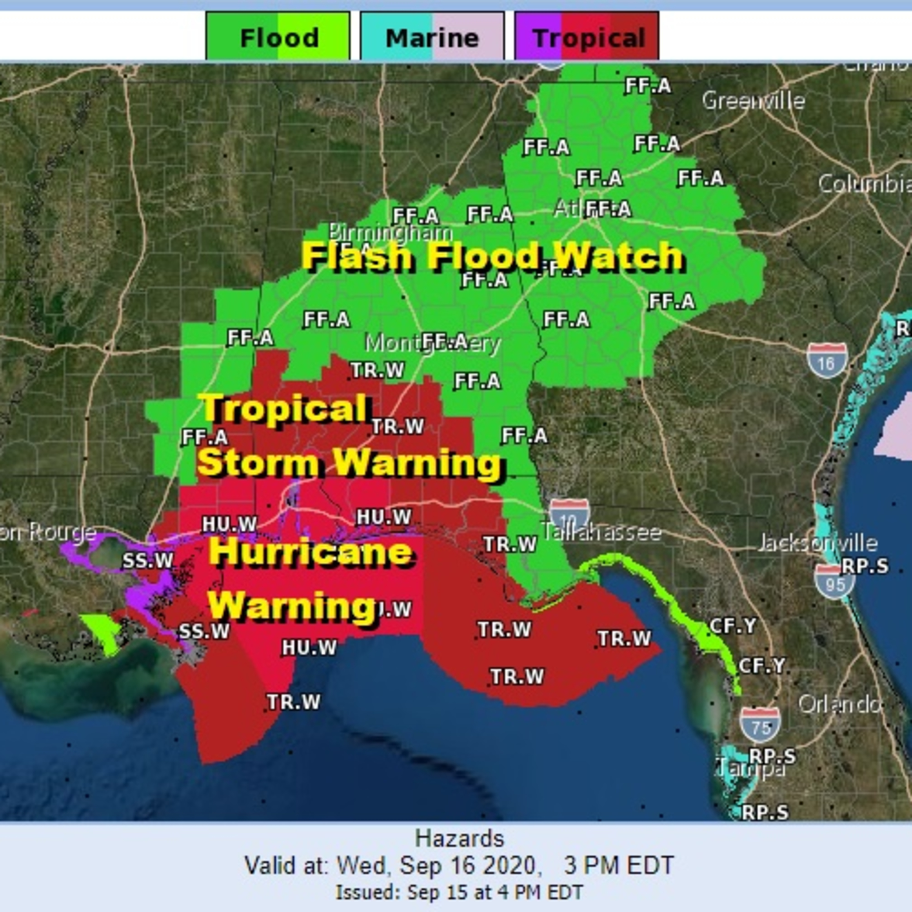 Weather in 5 Hurricane Sally Inland In Southern Alabama, Nice Weather Northeast Mid Atlantic, Very Cool Weekend Outlook