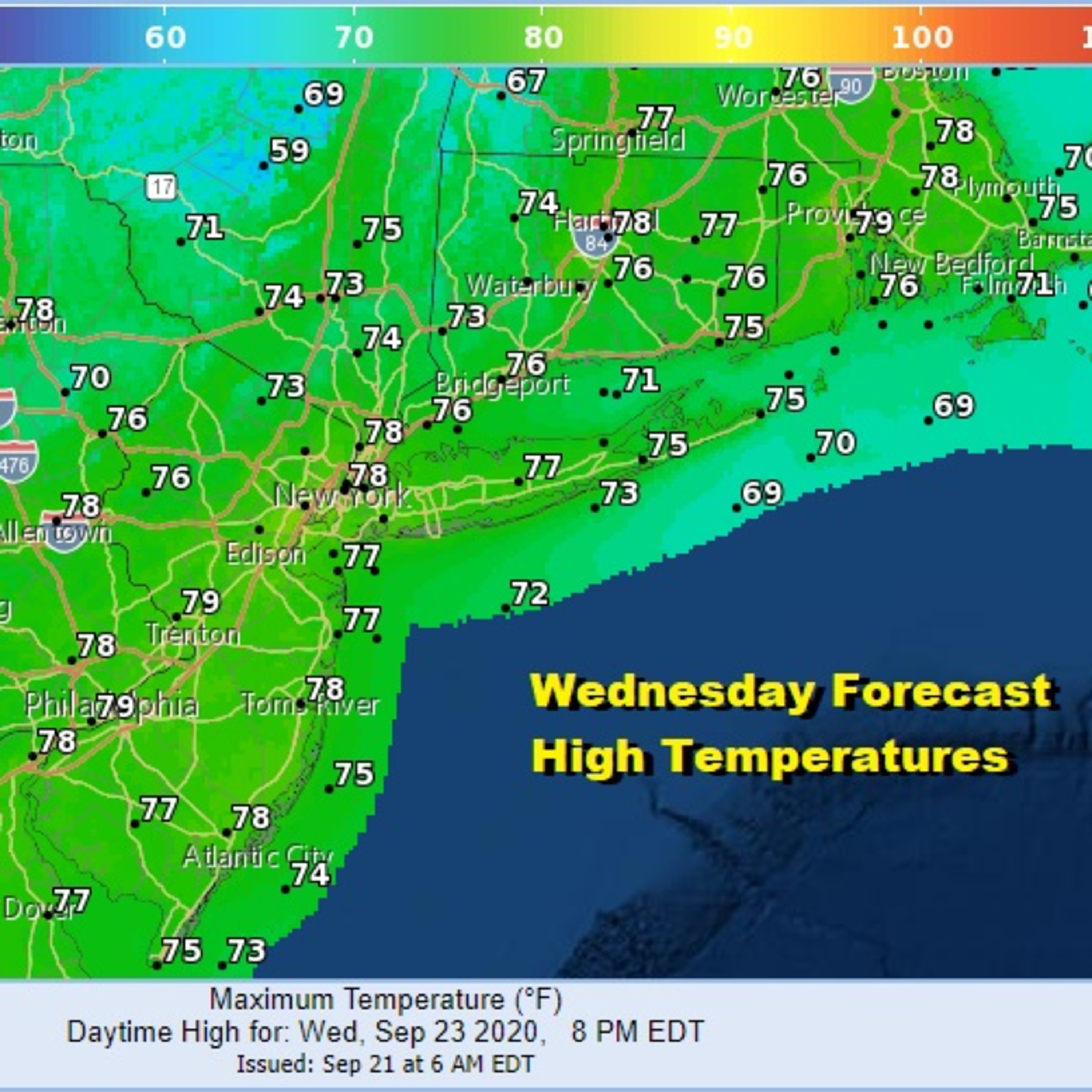 Weather in 5 Teddy in Nova Scotia, Great Weather Continues Northeast Mid Atlantic. Rain Northwest
