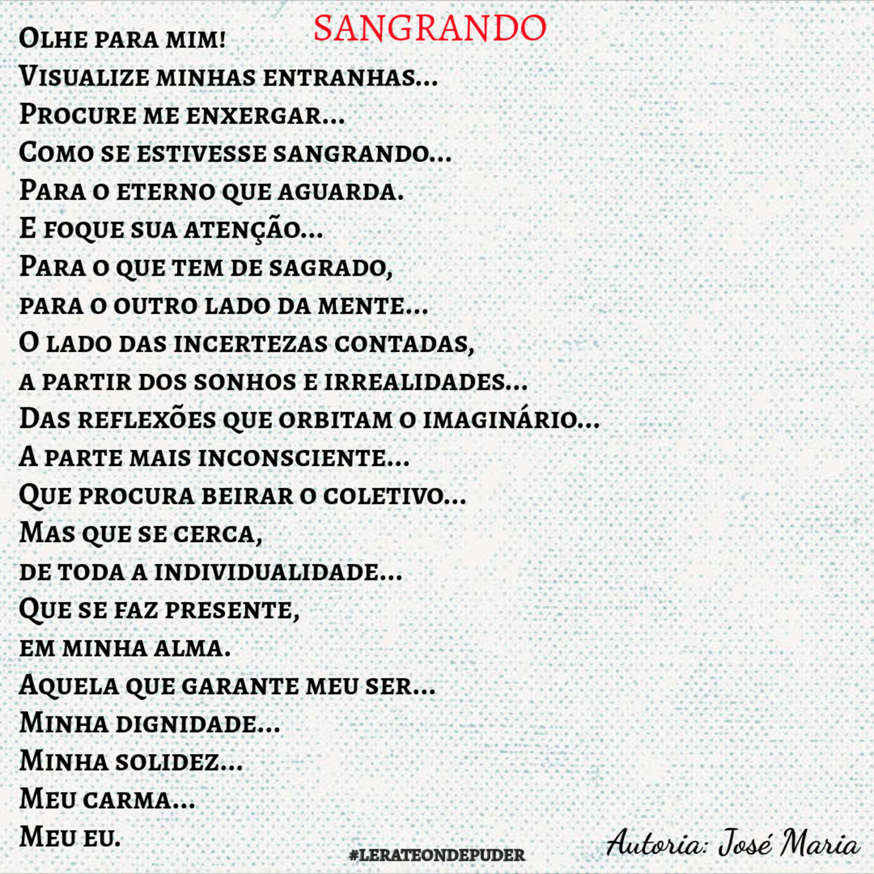#lerateondepuder - Contos, poesias e resenhas