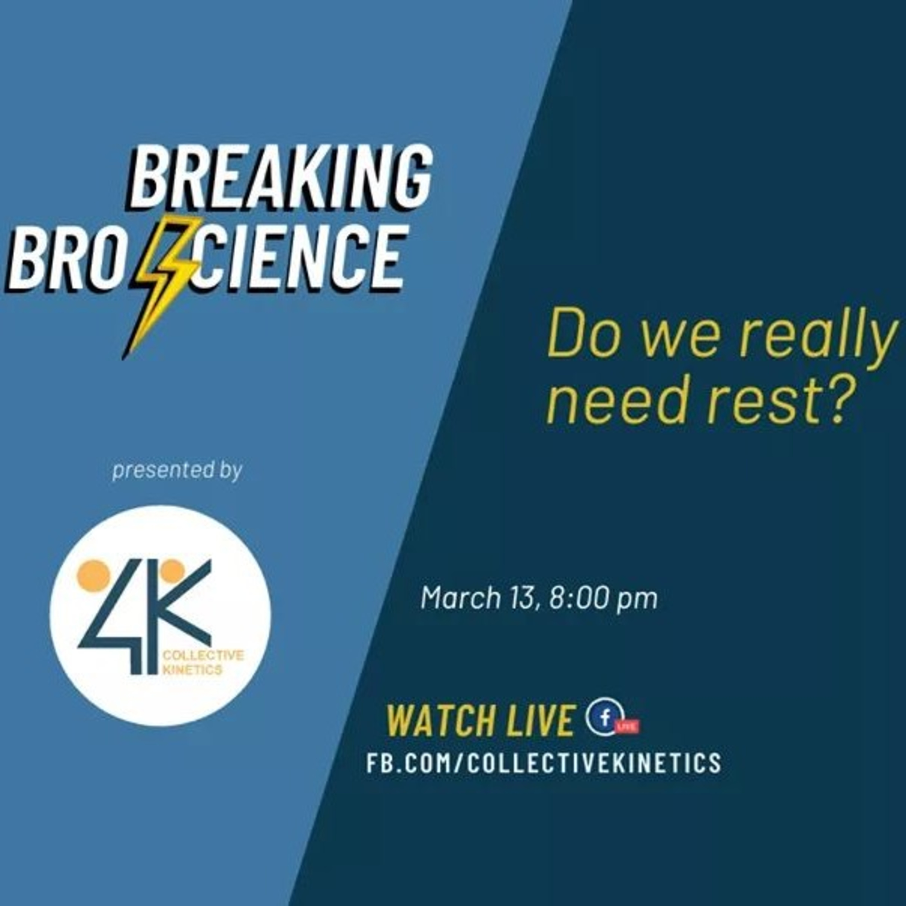 BREAKING BRO SCIENCE | DO WE REALLY NEED REST? episode artwork