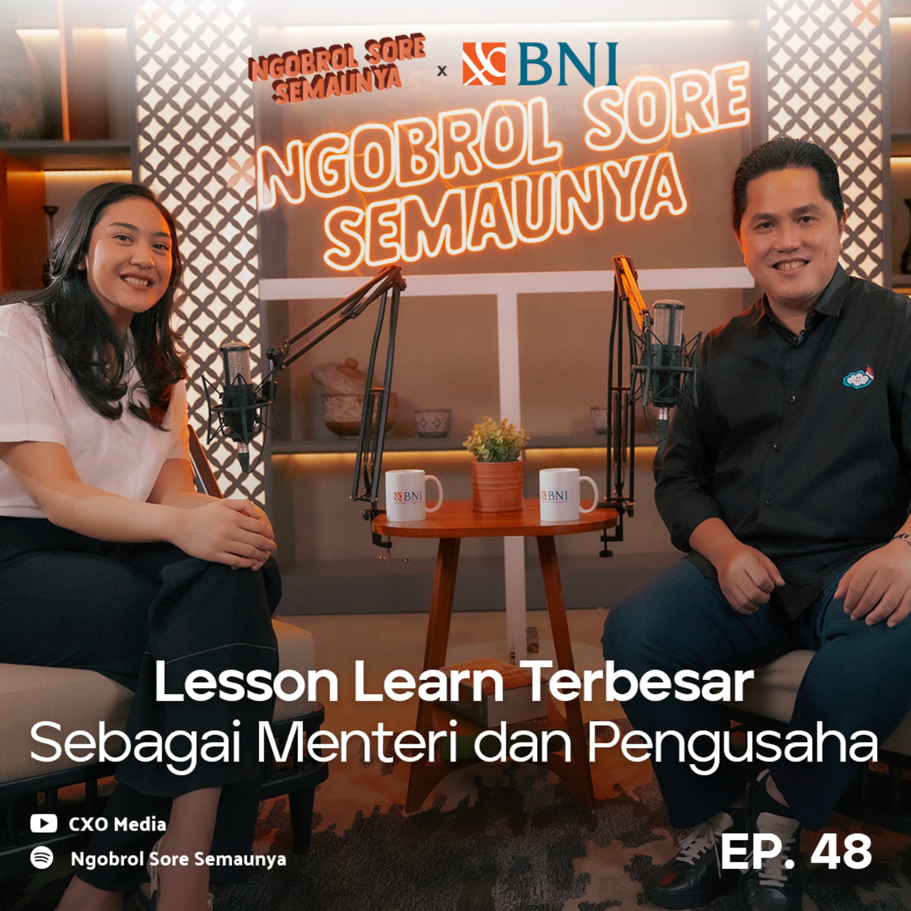 NSS Ep.48 Spesial Sumpah Pemuda - Erick Thohir : Menyikapi Pressure Anak Pengusaha Ternama Untuk Lompat Lebih Tinggi  episode artwork