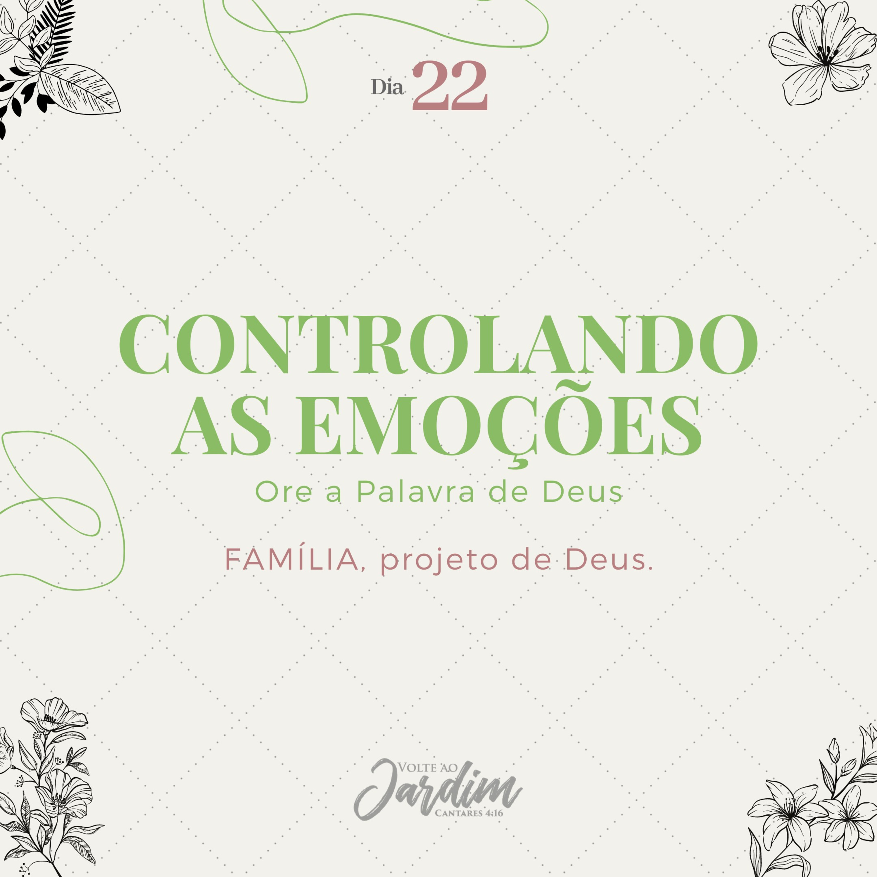 Episódio 22: Controlando as emoções - Ore a Palavra de Deus episode artwork
