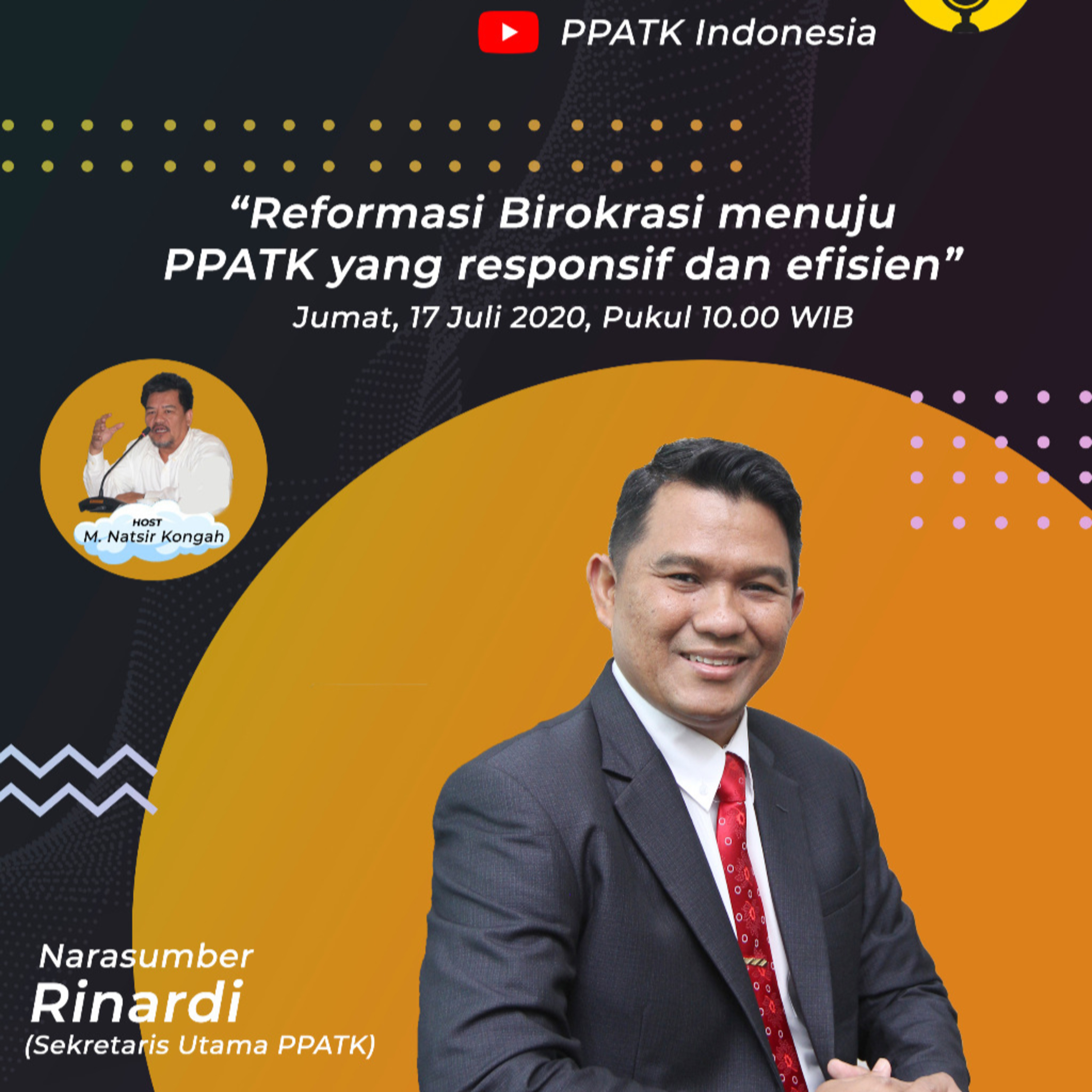 Jumpa PPATK Pekanan (Jumatan) Reformasi Birokrasi menuju PPATK yang responsif dan efisien bersama Rinardi, Sekretaris Utama PPATK episode artwork