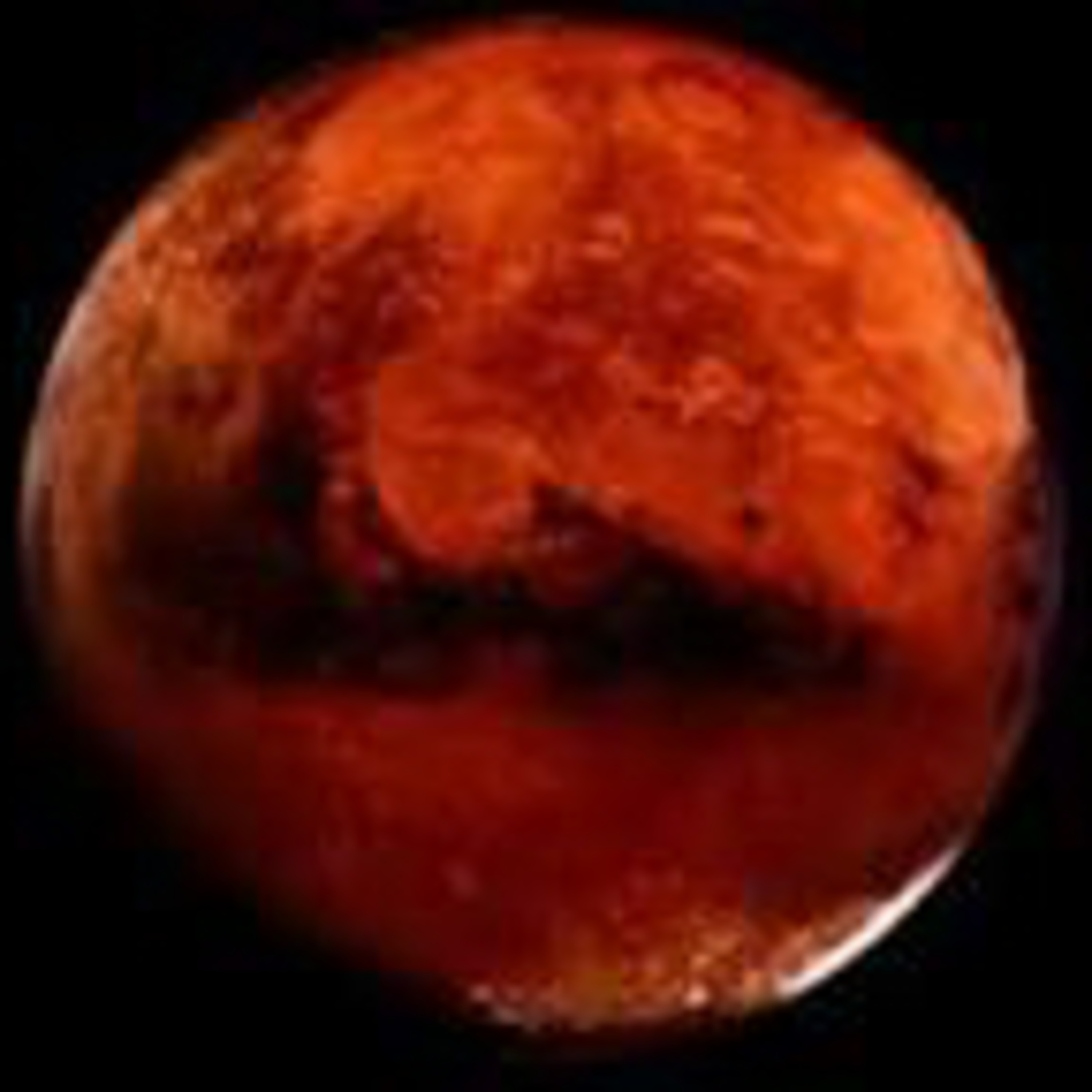 Marte, o planeta vermelho.