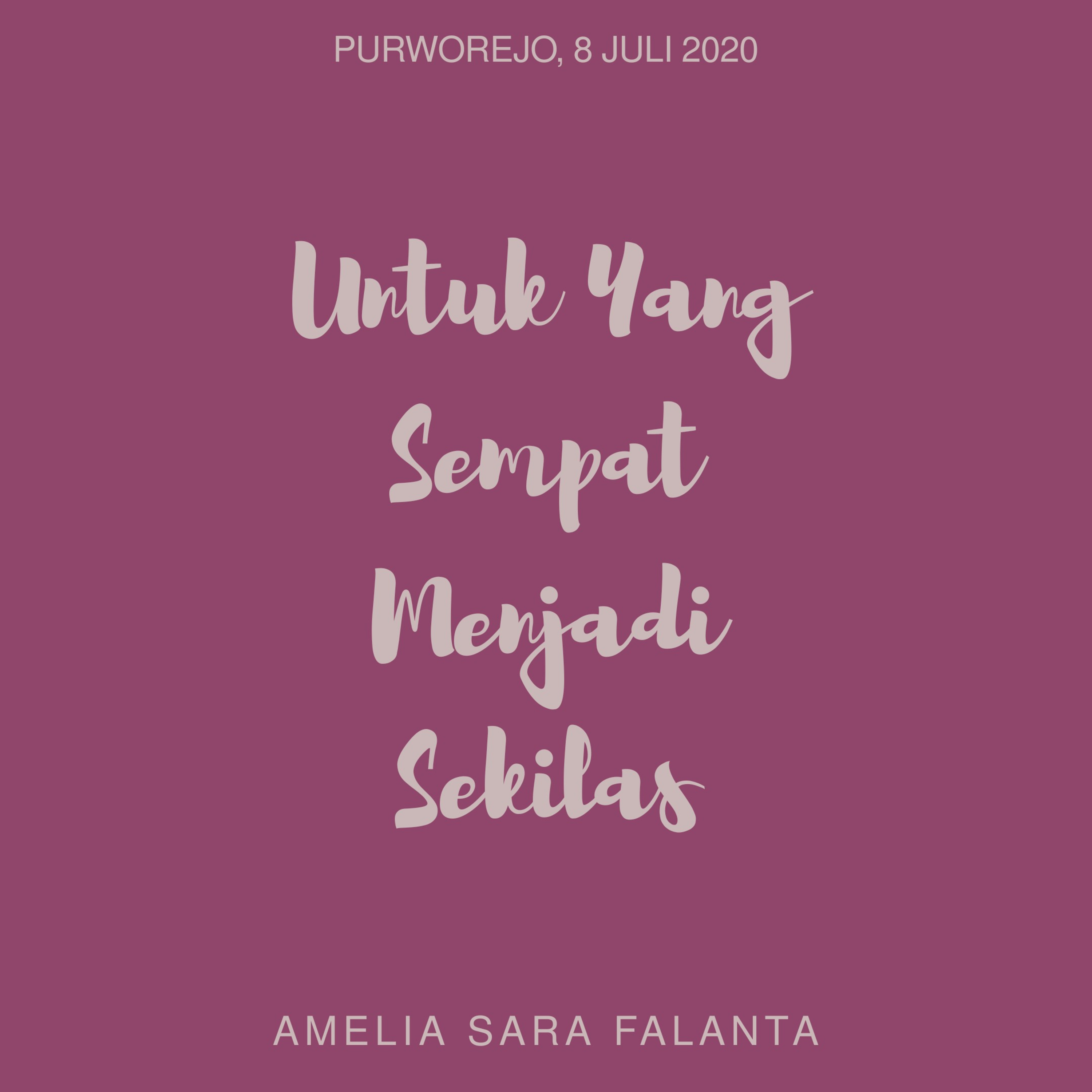 Untuk Yang Sempat Menjadi Sekilas episode artwork