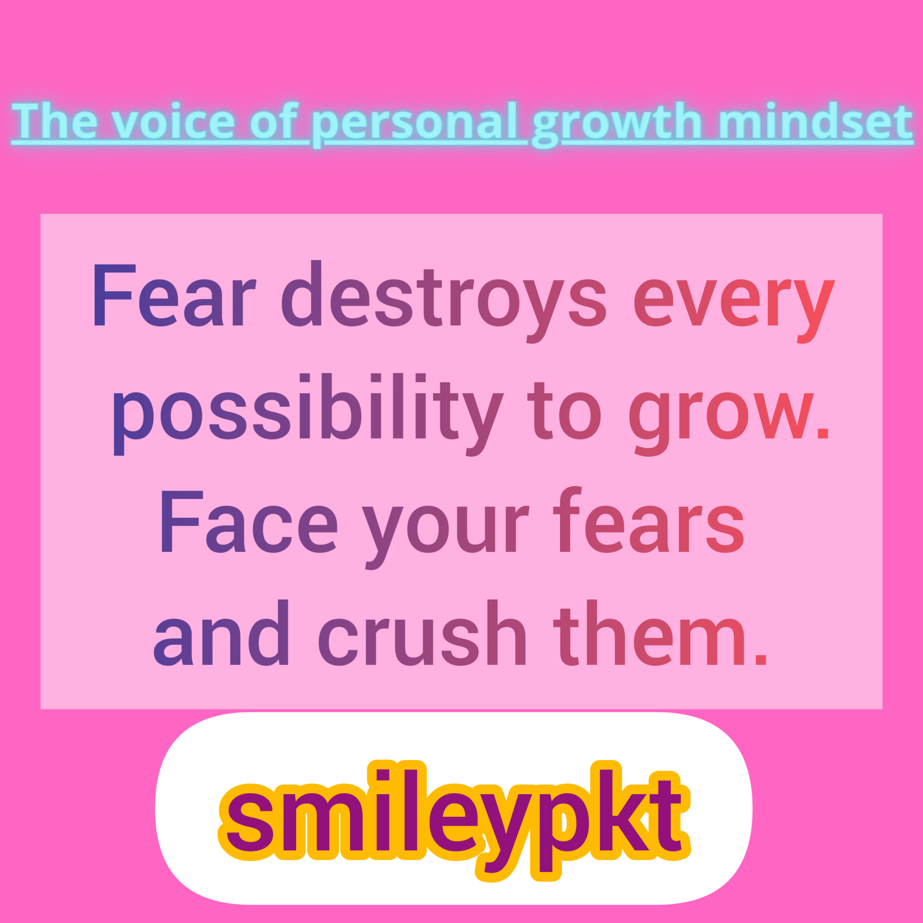 The Voice Of Personal Growth Mindset