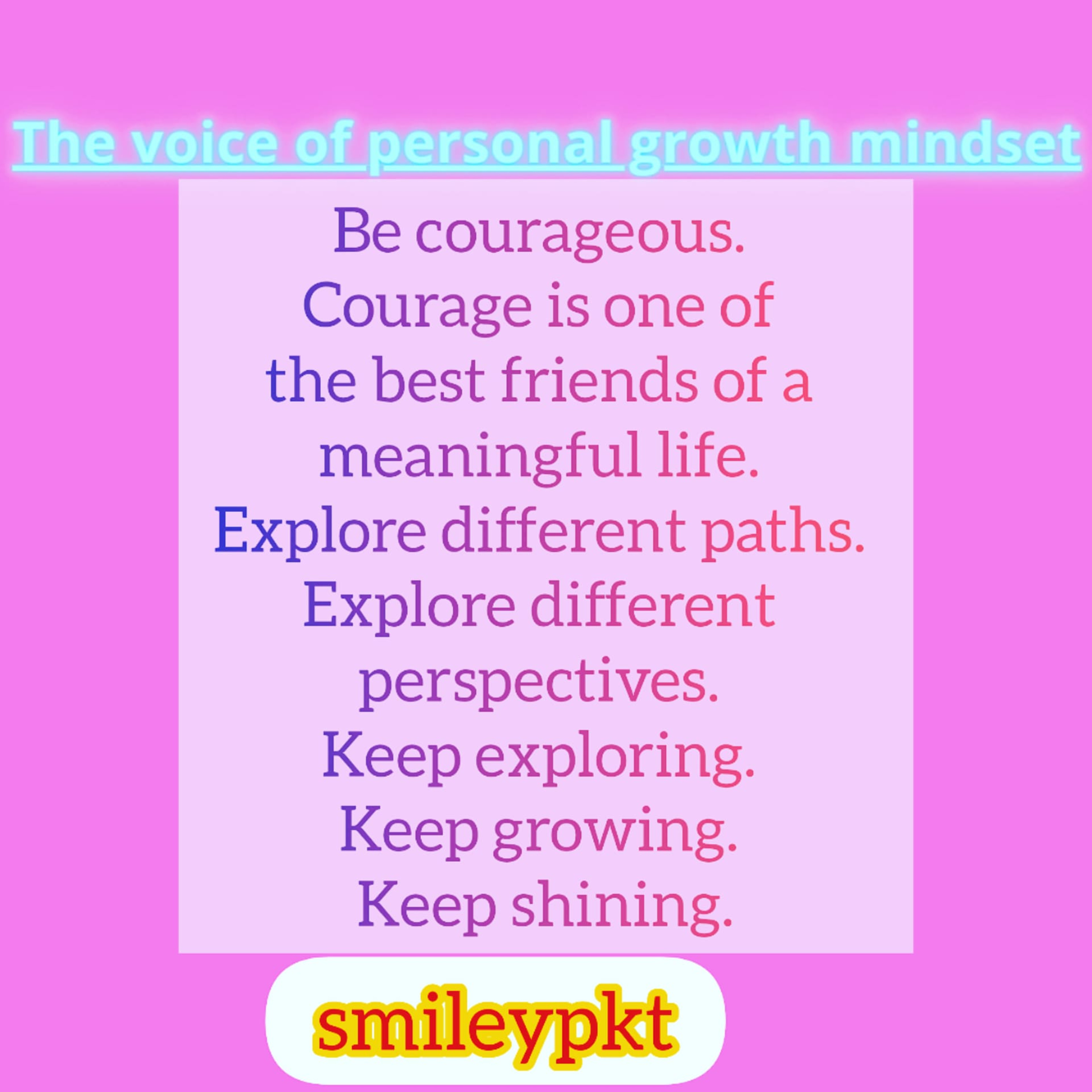 The Voice Of Personal Growth Mindset