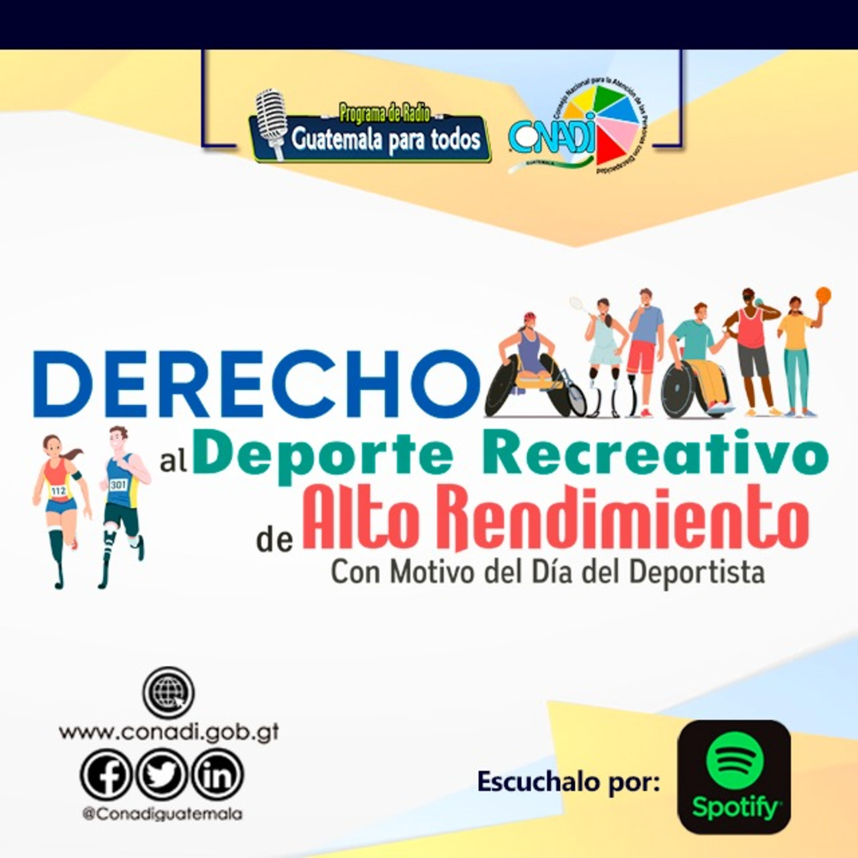"Derecho al Deporte recreativo y de alto rendimiento, con motivo del Día del Deportista" episode artwork