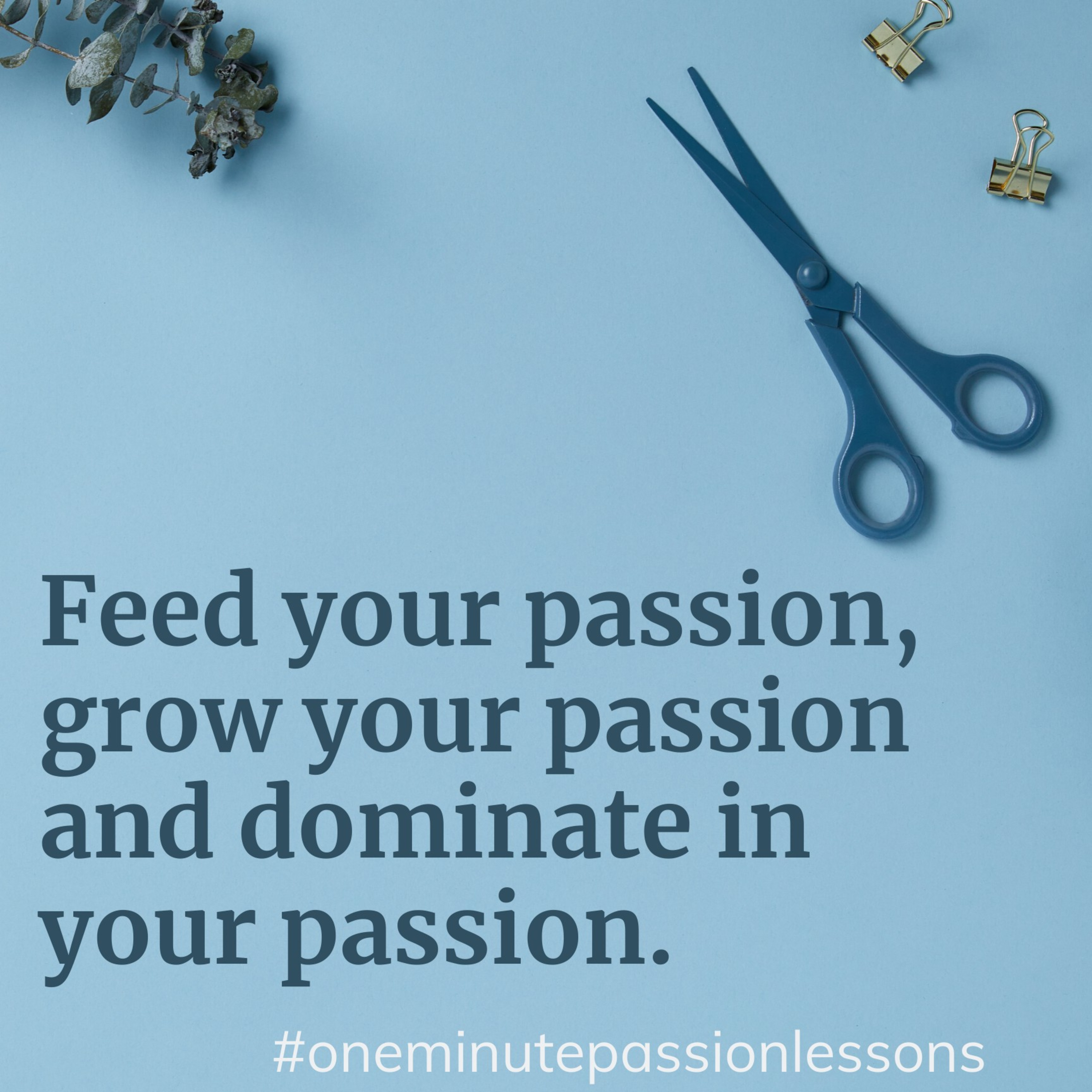 #oneminutepassionlessons episode artwork