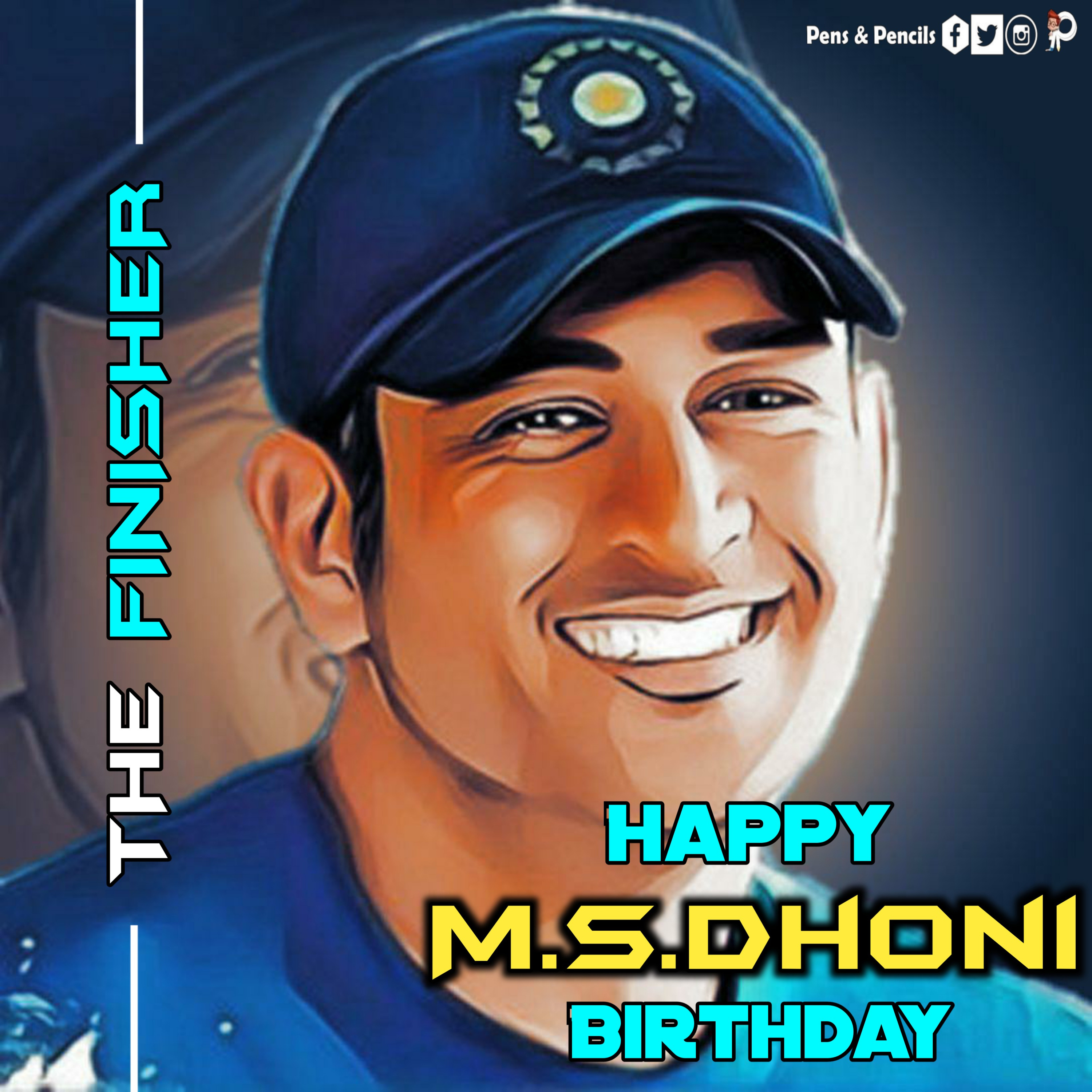 Dhoni-Thala from pens and pencils