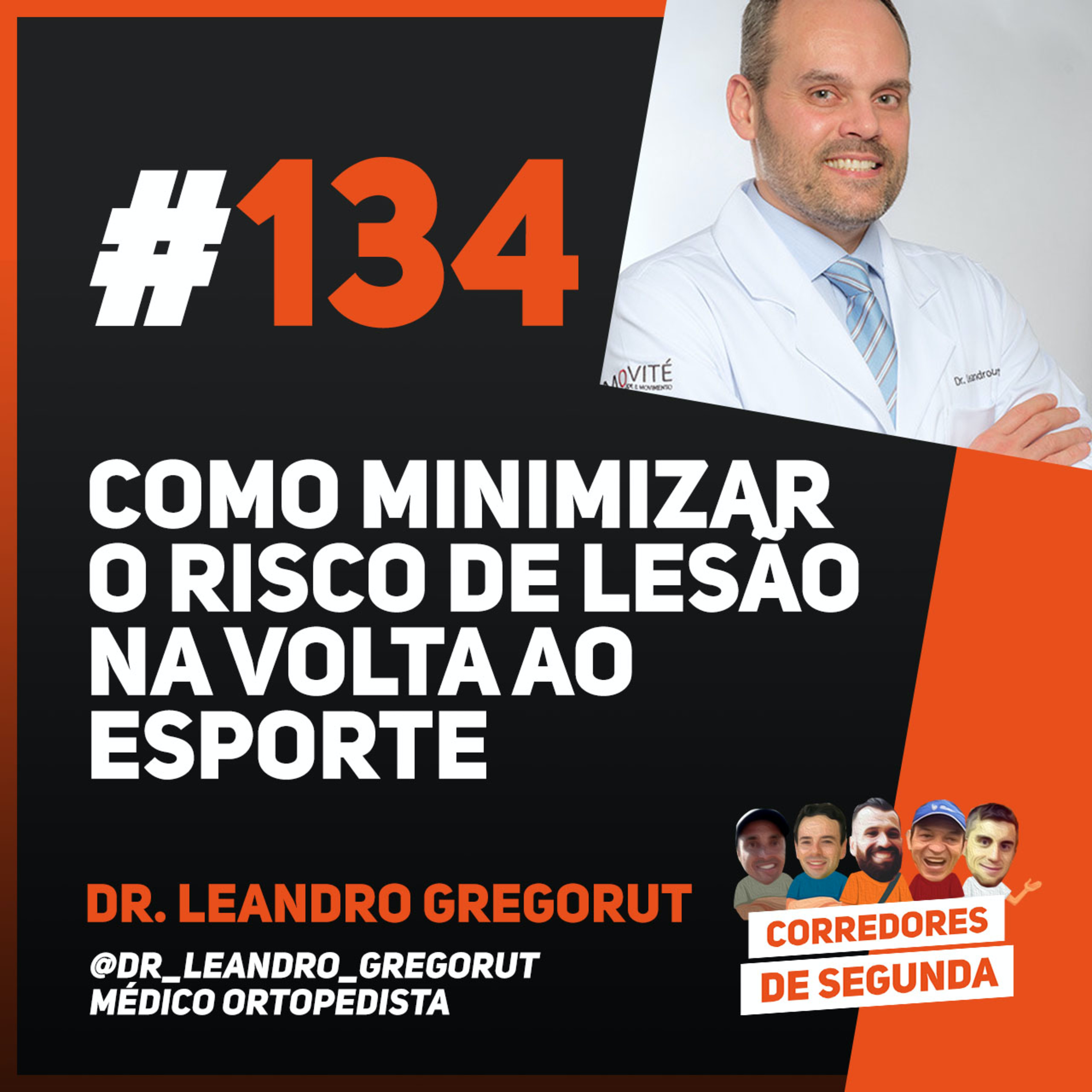 134 - Como minimizar o risco de lesão na volta ao esporte - Convidado: Dr. Leandro Gregorut episode artwork