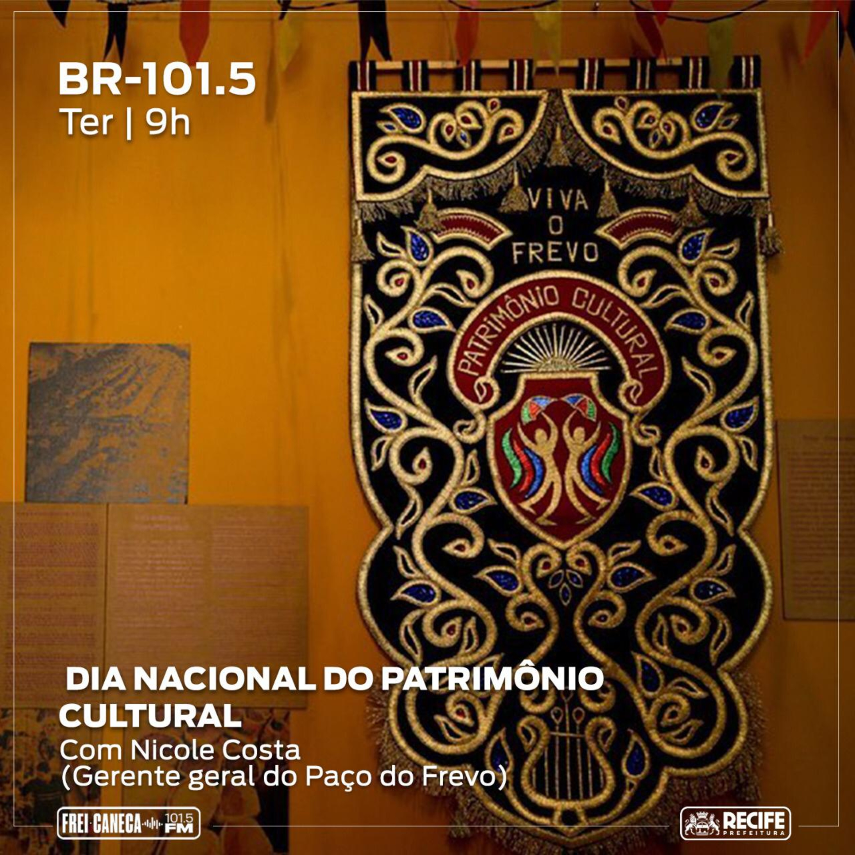 BR 101.5 - Nicole Costa fala sobre o Dia Nacional do Patrimônio Cultural  episode artwork