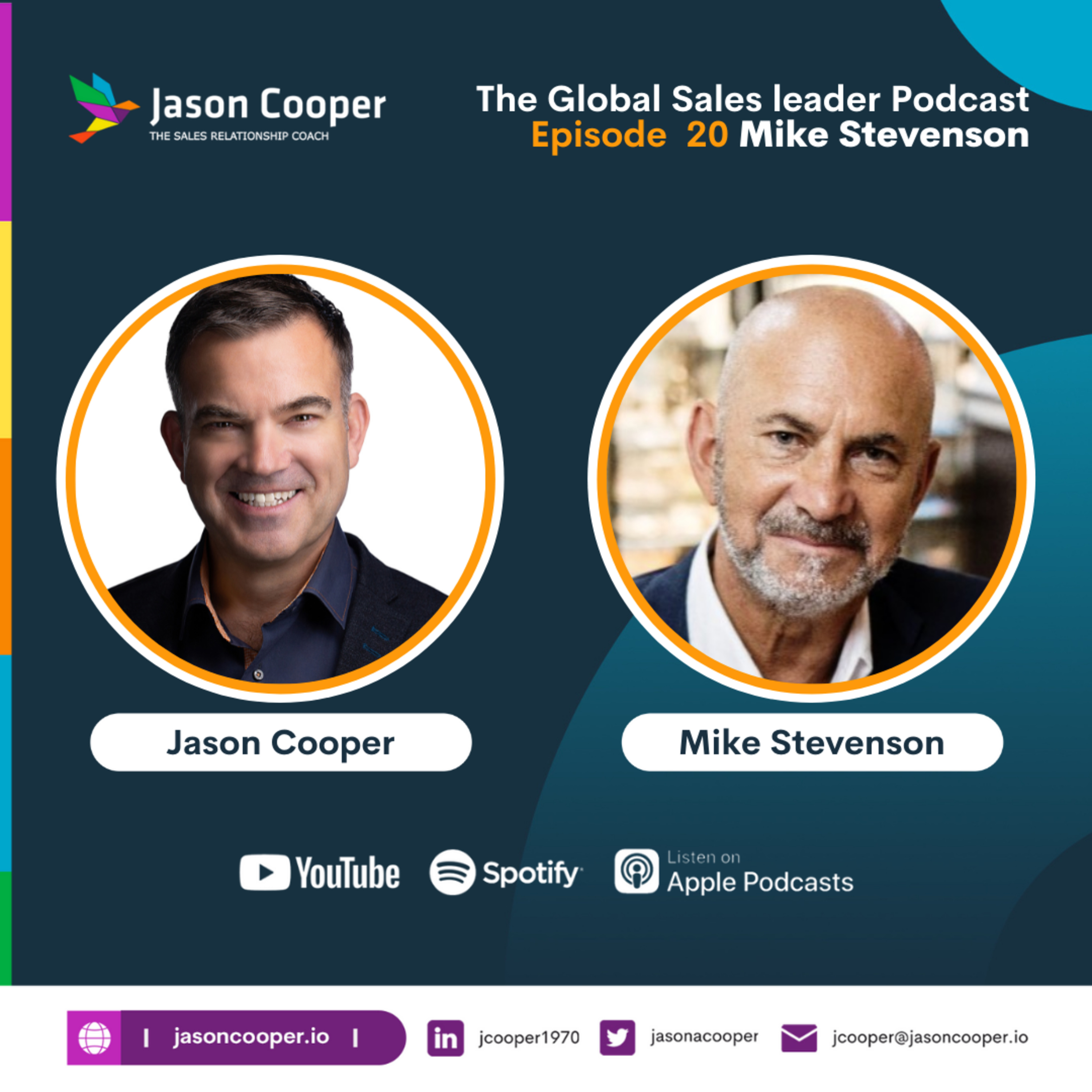 The Global Sales Leader podcast hosted by - Jasoncooper.io, The Sales Relationship Coach