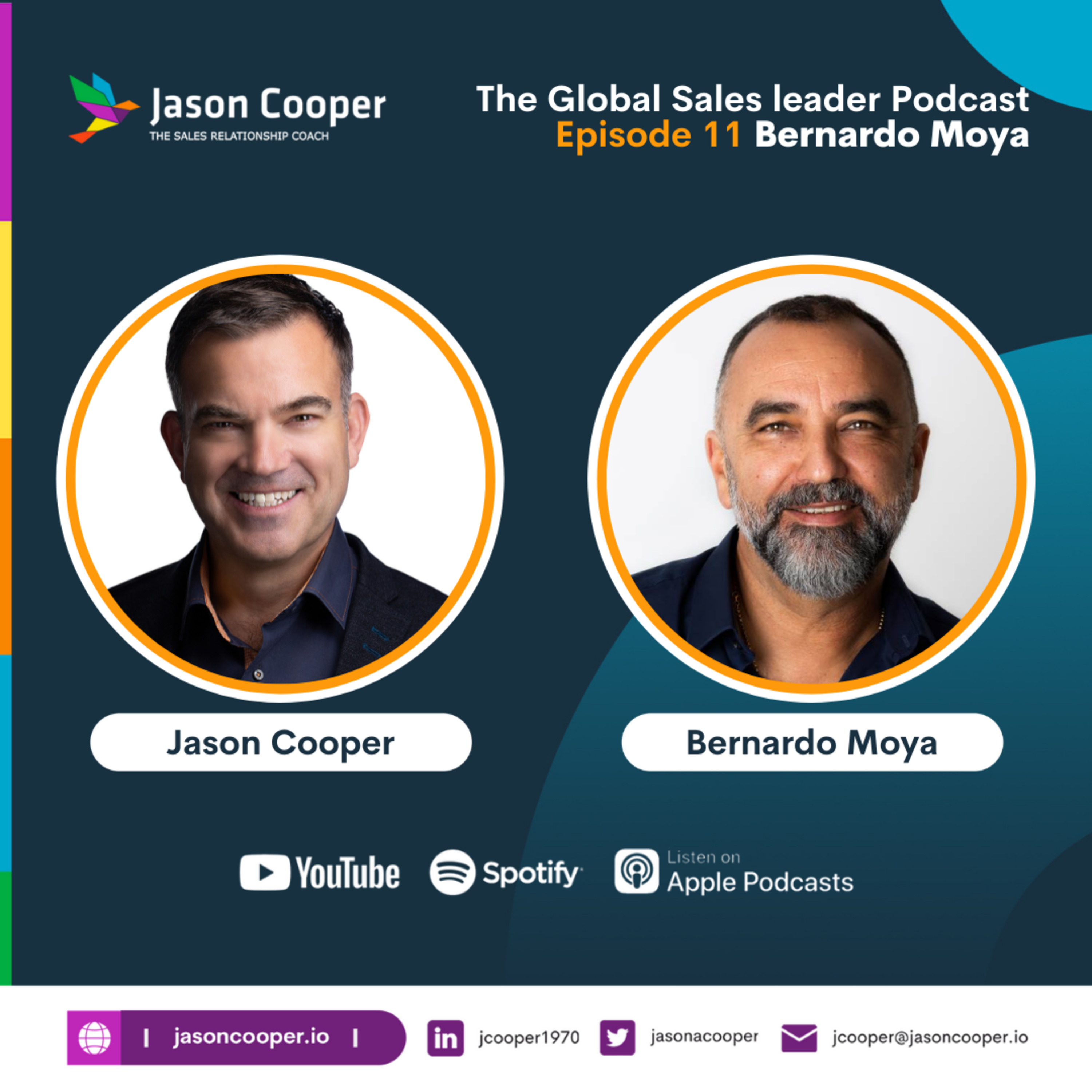 Be an expert to enhance and improve others lives The Global Sales Leader Podcast Episode 11 with Bernardo Moya -  episode artwork