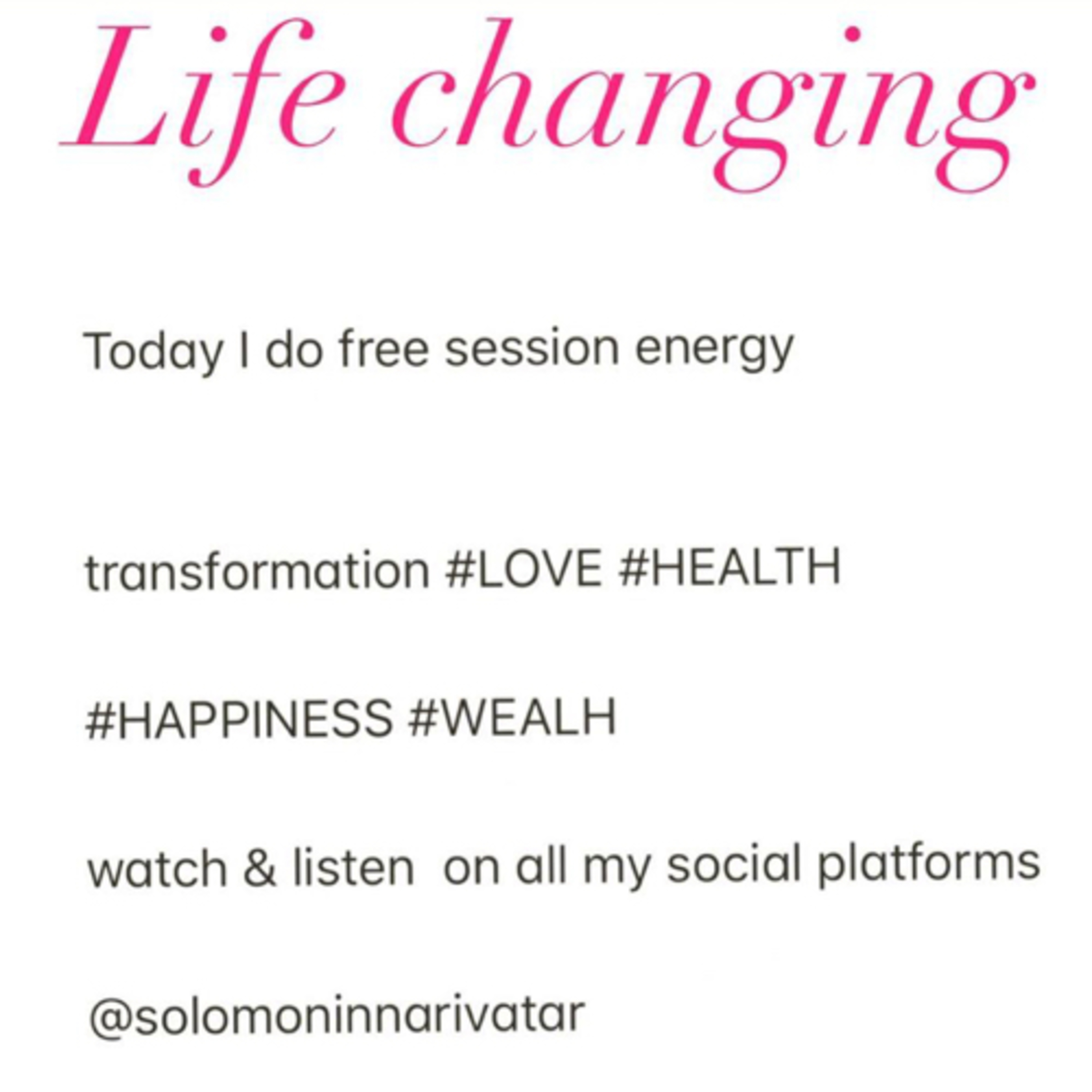 Clarity: Life changing energy alignment to #freedom, #health,#love,#meaning, #joy,#happiness,#money.