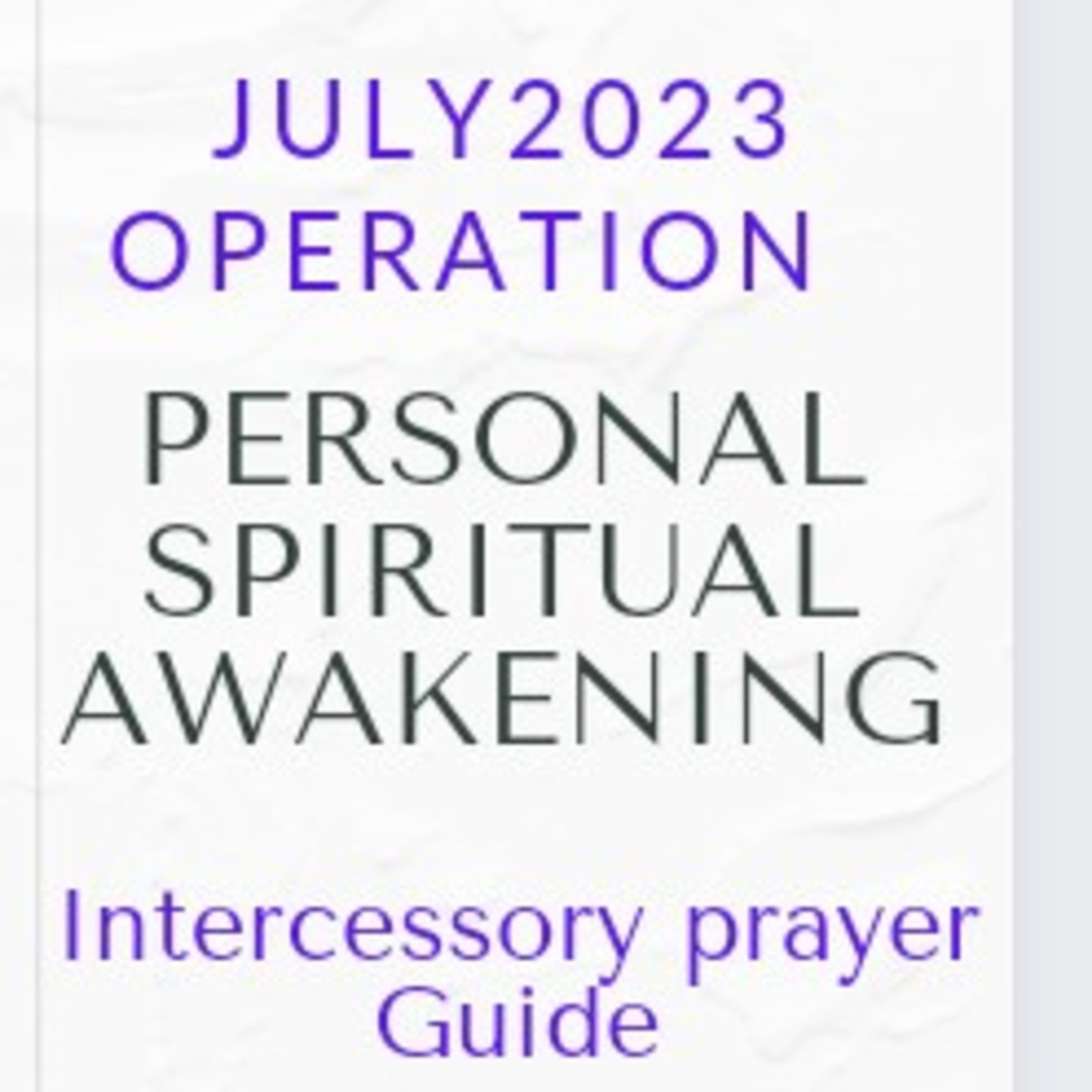 July Operation Personal Spiritual Awakening Evening Prayer  episode artwork