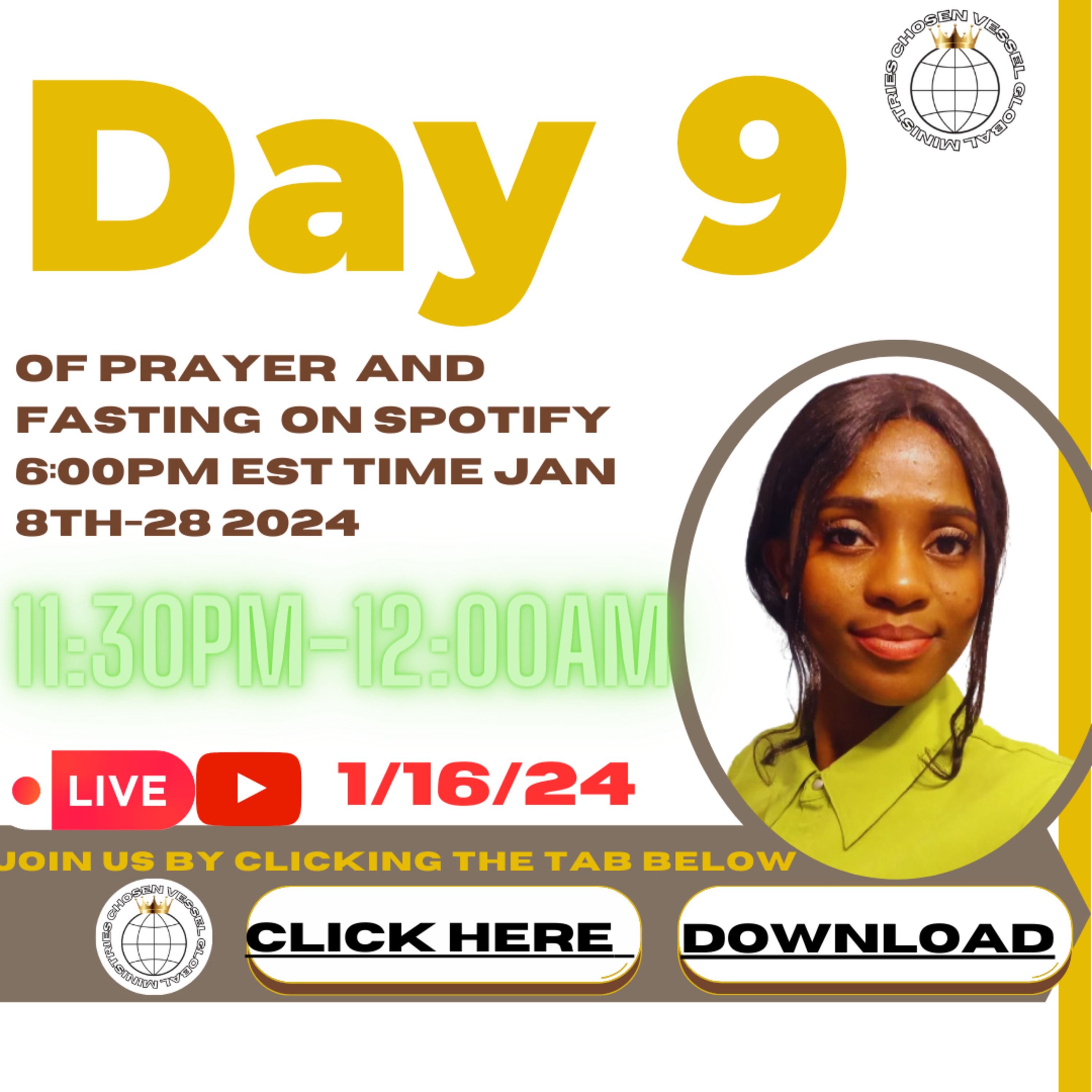 January 2024 Day 9 of the 21 days of prayer and fasting 
