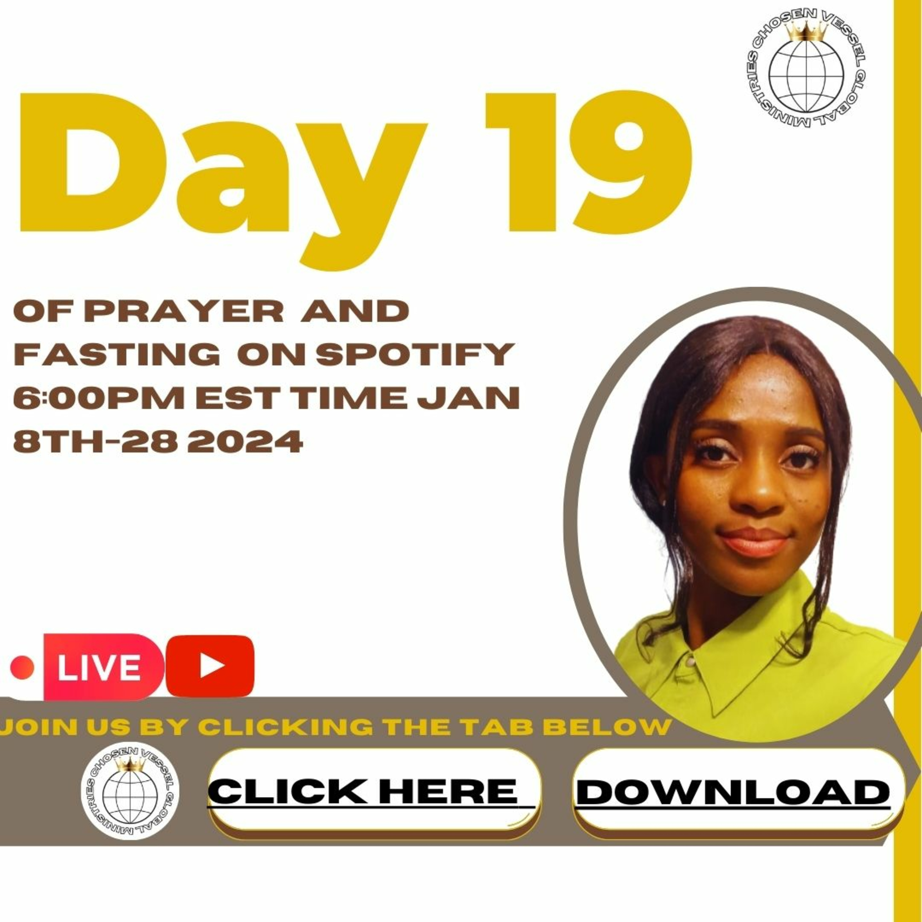 January 2024 Day 19 of the 21 days of prayer and fasting ( Noon Prayer ) episode artwork