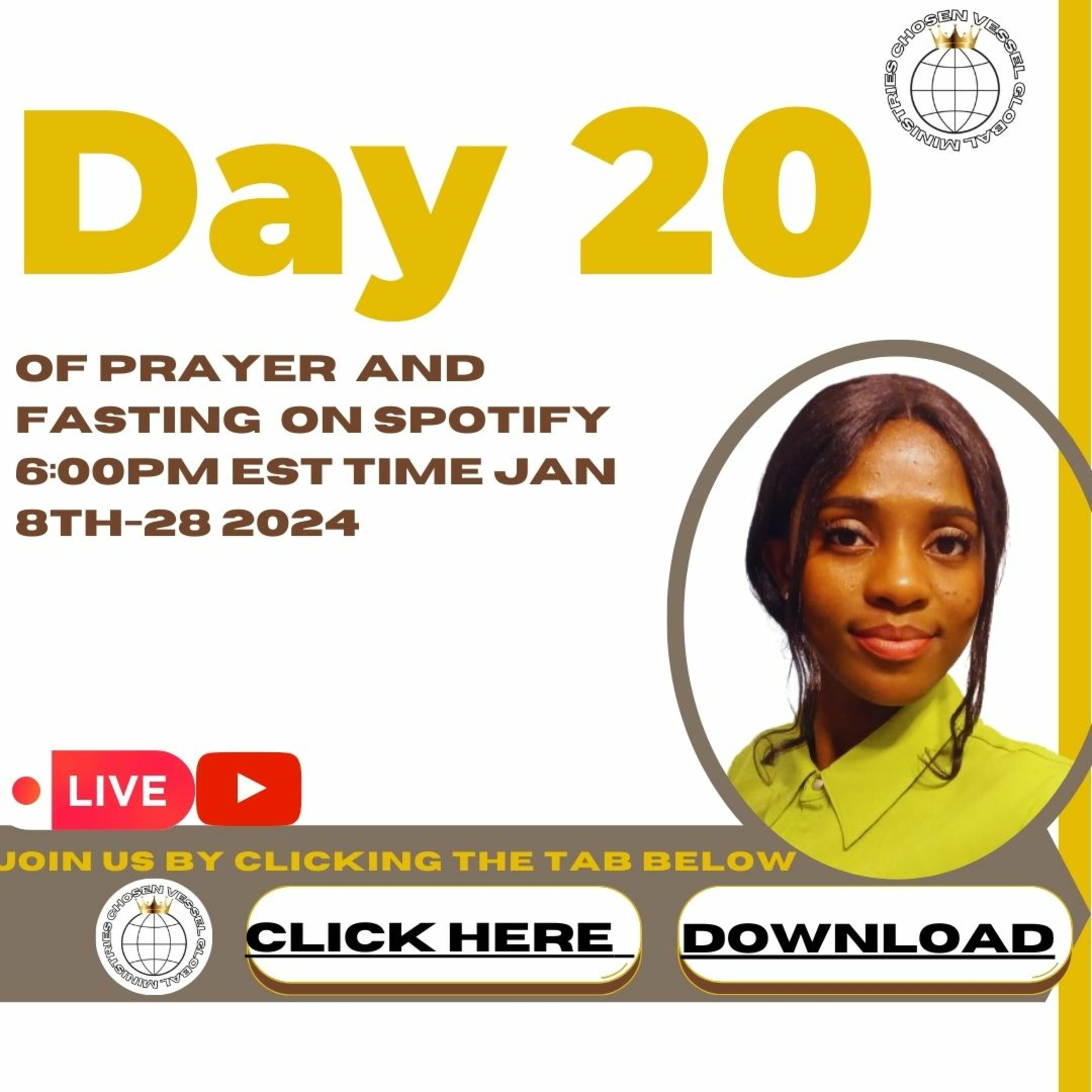 January 2024 Day 20 of the 21 days of prayer and fasting ( Noon Prayer) episode artwork