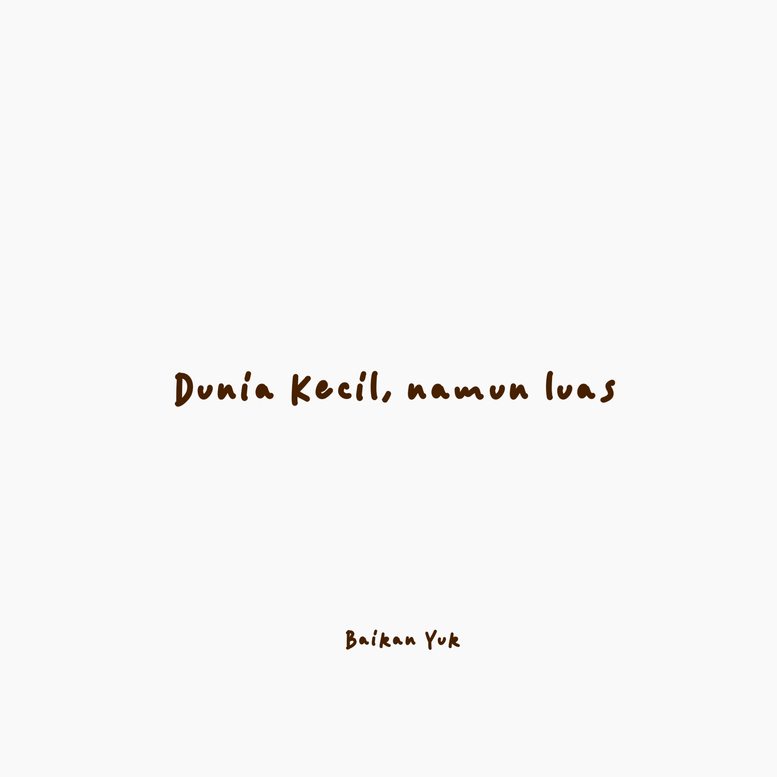 Dunia kecil, namun luas episode artwork