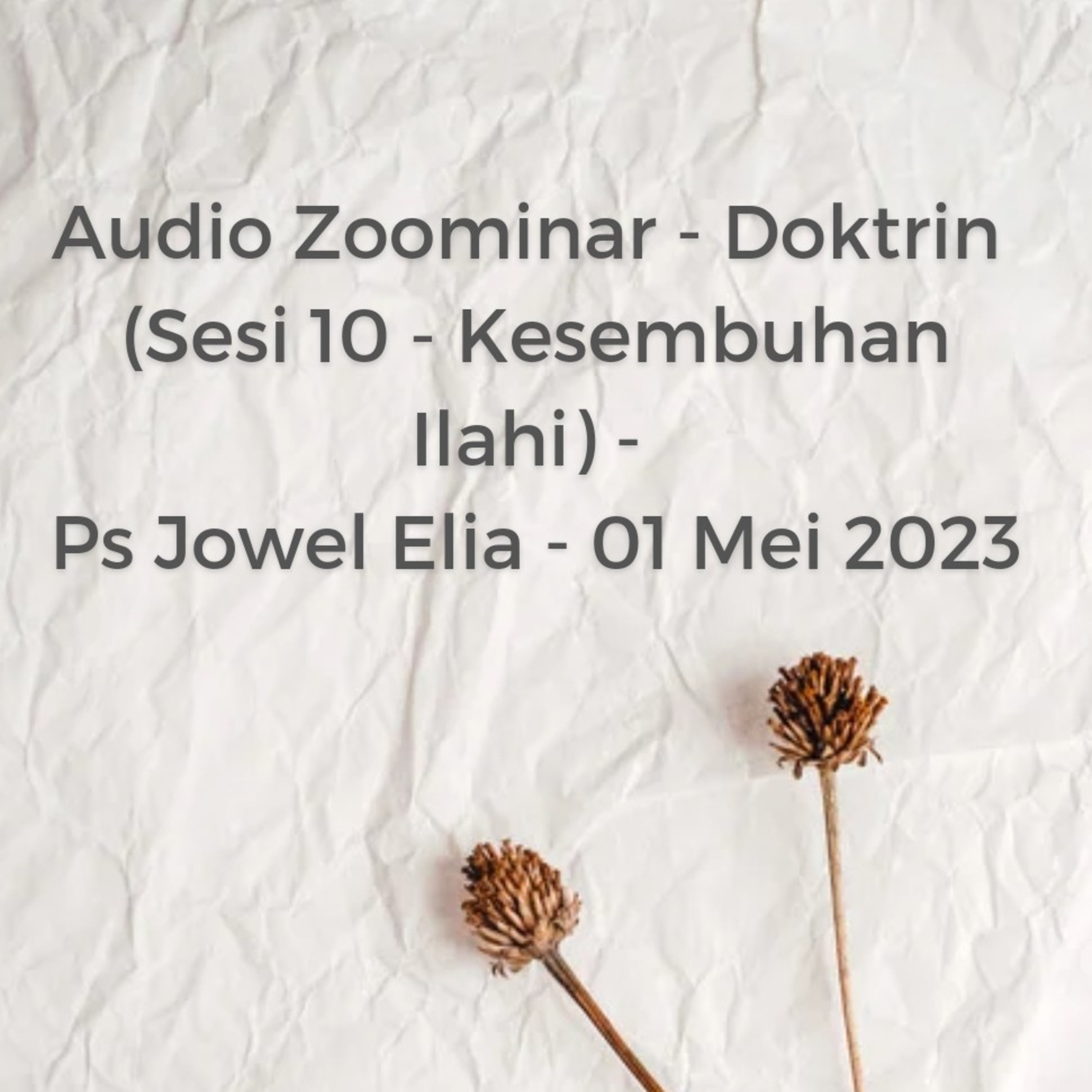 Audio Zoominar - Doktrin (Sesi 10 - Kesembuhan Ilahi) - Ps Jowel Elia - 01 Mei 2023 episode artwork