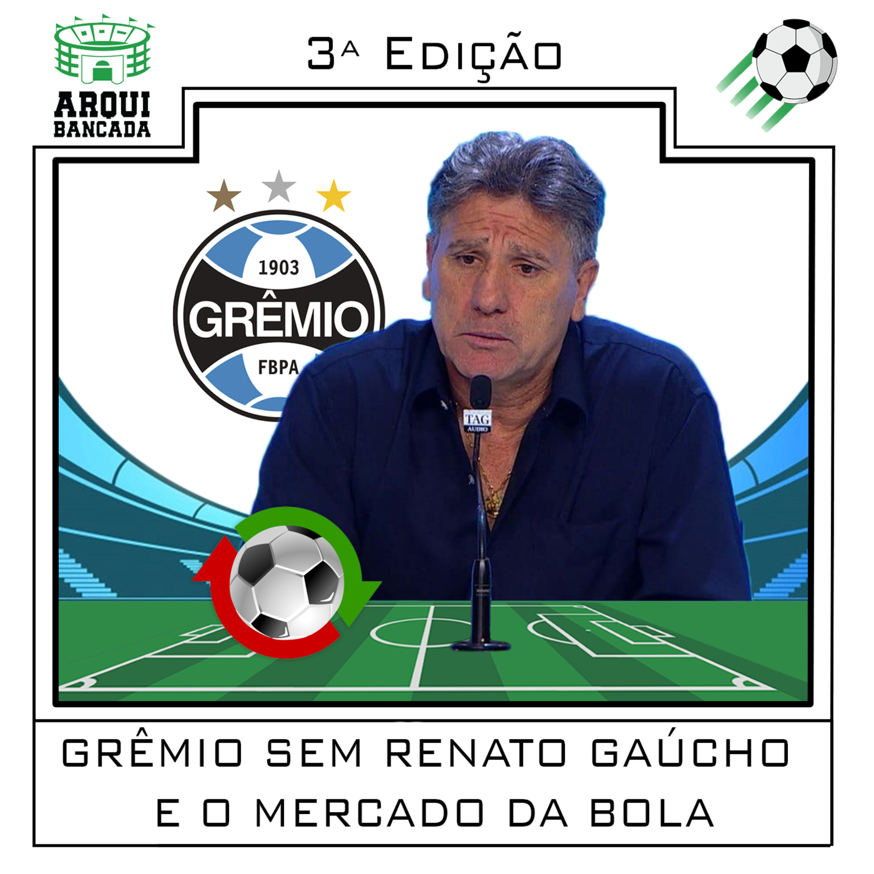 Arquibancada - 3ª Edição: O fim do Grêmio de Renato Portaluppi na Pré-Libertadores e o Mercado da Bola episode artwork